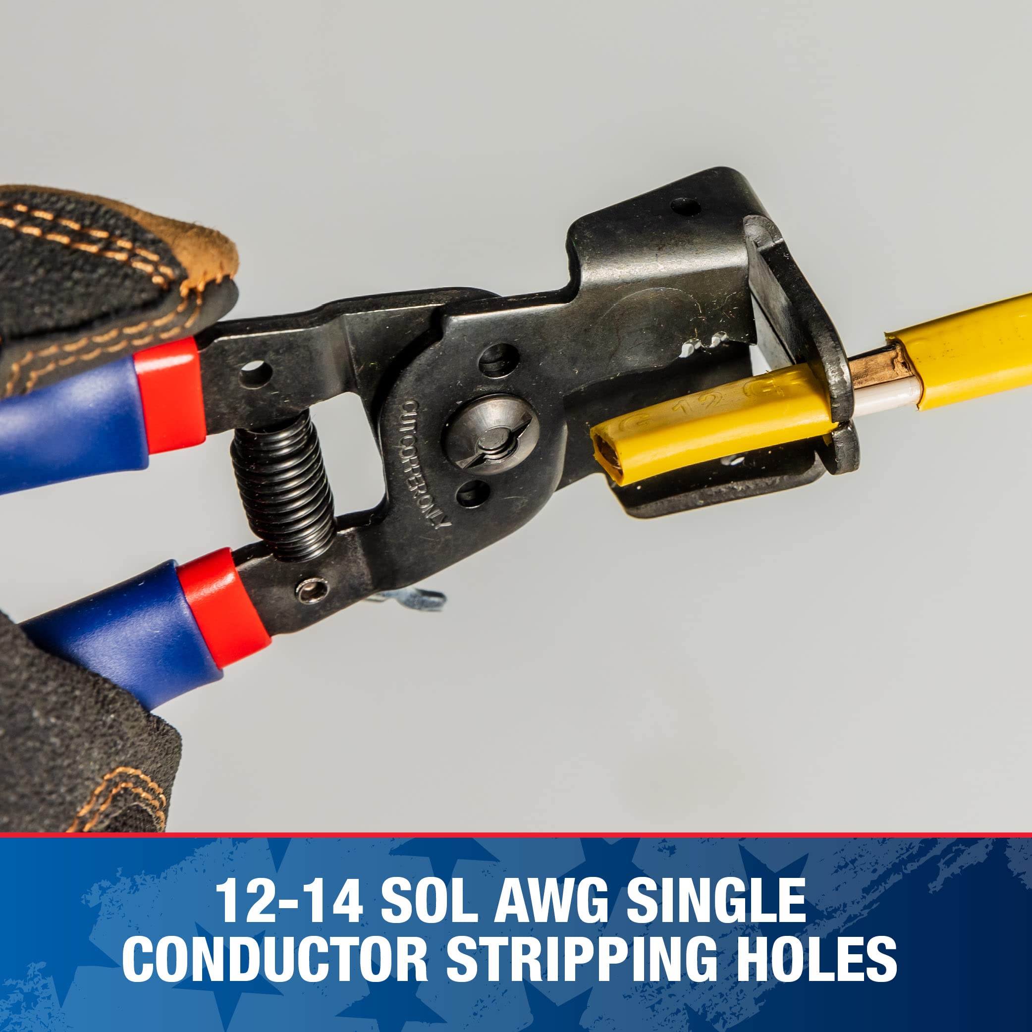 65172140 Southwire - SNM1214HH-US ROMEX BOXJaw Wire Stripper, Dual Wire Cutter Strips both 12/2 & 14/2 Romex NMB JACKETS and 12 and 14 AWG Solid Wire