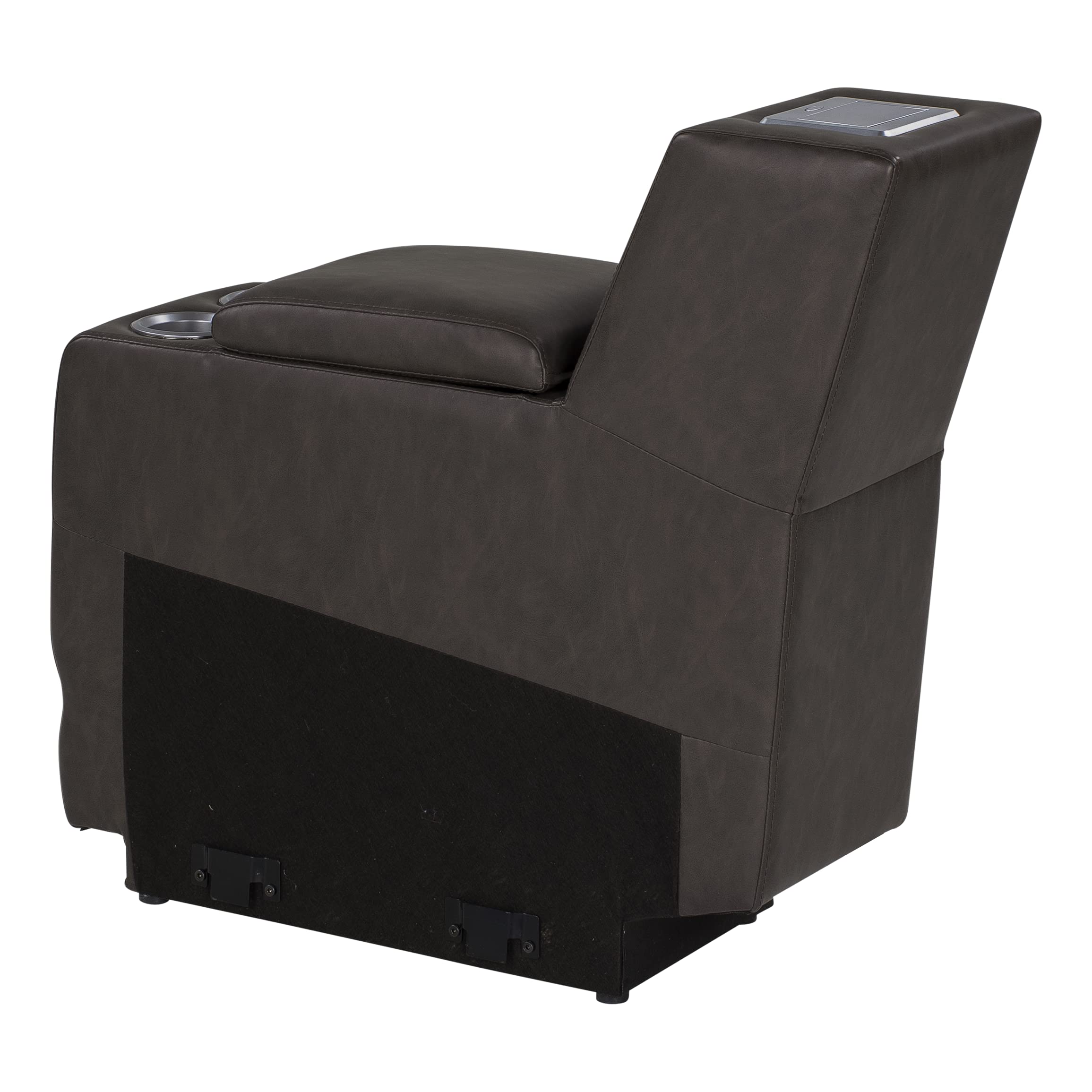 Thomas Payne RV Theater Seating Seismic Series Center Console - Millbrae, Easy-to-Clean PolyHyde Vinyl Fabric, Integrated Storage Compartment, LED Lighting, Dual Lighted Cup Holders - 2020129322