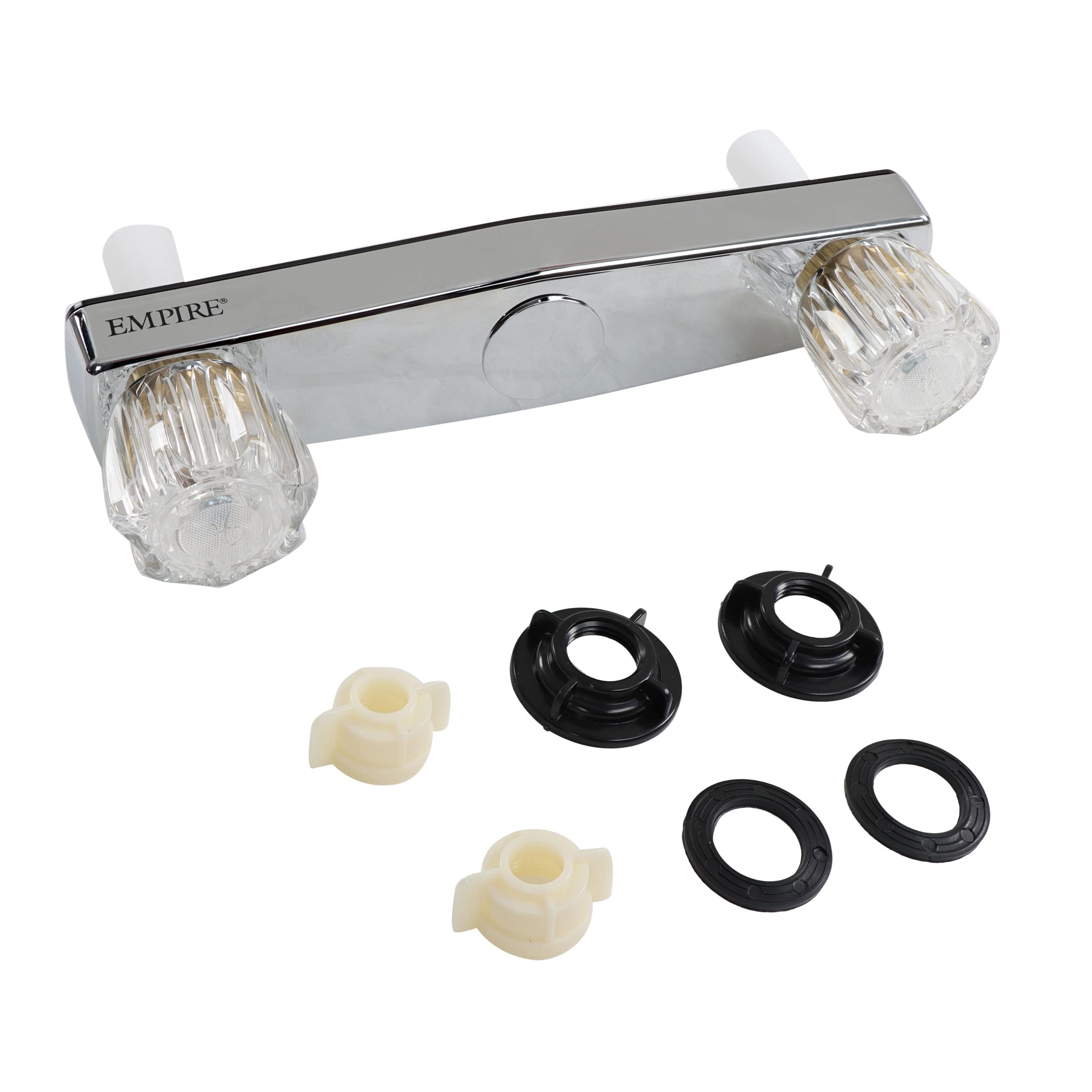Chrome Bathtub Faucet Valve Empire Faucets - 8in Center Installation Bathroom Tub Faucet Valve with Brass Cartridges