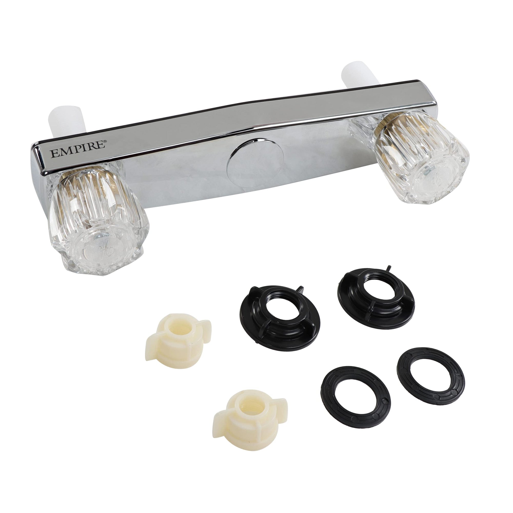 Chrome Bathtub Faucet Valve Empire Faucets - 8in Center Installation Bathroom Tub Faucet Valve with Brass Cartridges