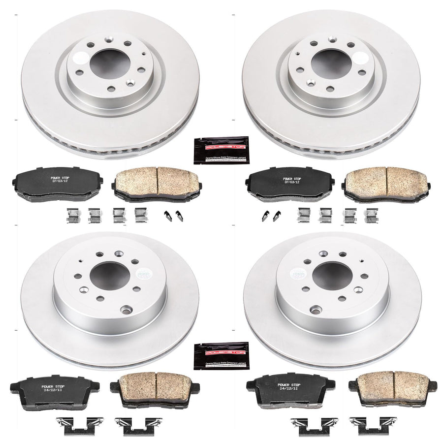 Power Stop Z17 Evolution Geomet Coated Brake Kit CRK5879 For Mazda CX-9 2007-2015 [Model Specific]