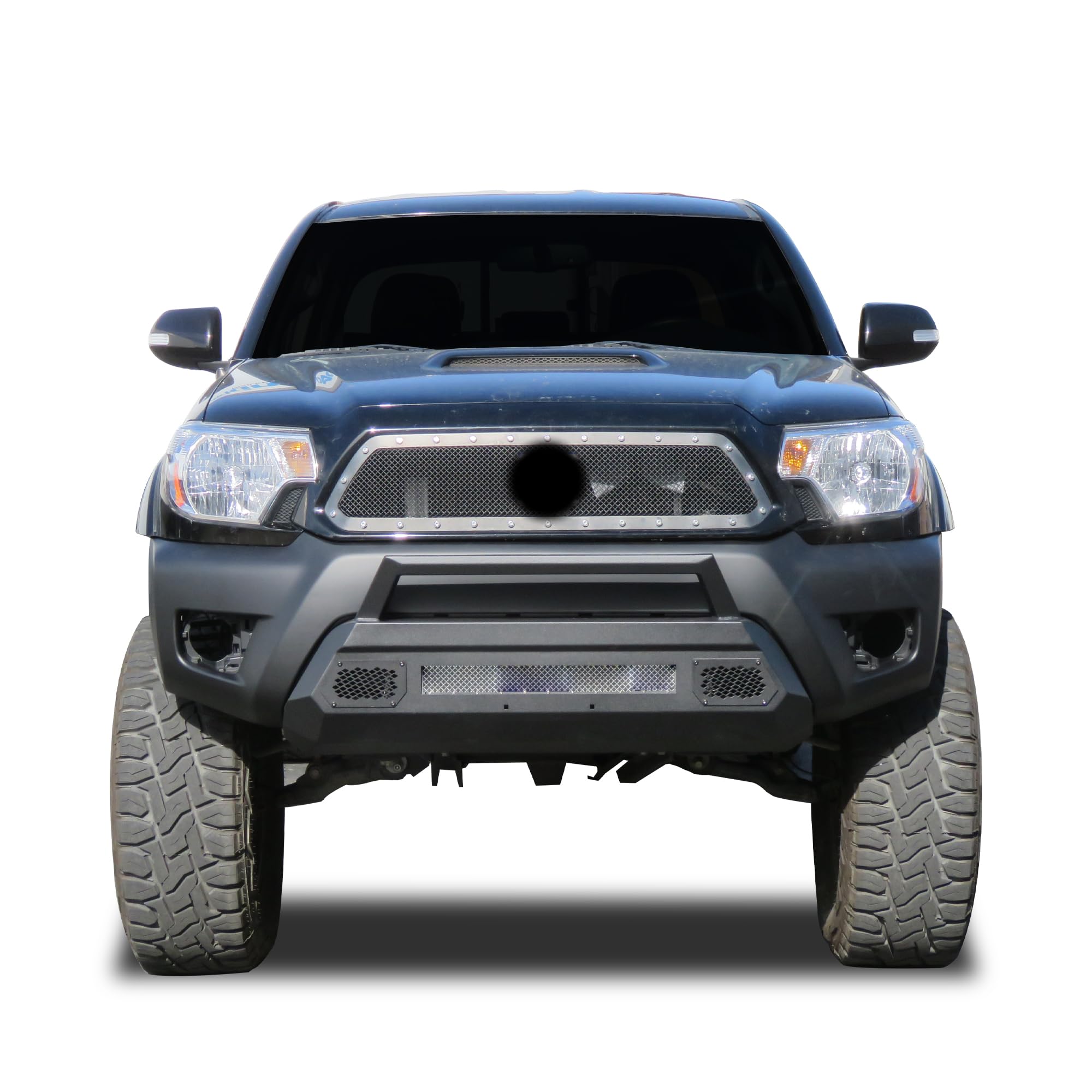 Armour III Black Horse Light Duty Front Bumper Textured Black Compatible with 2012-2015 Toyota Tacoma-AR3LD61NL