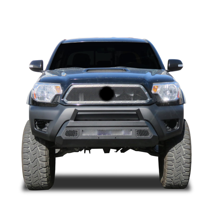 Armour III Black Horse Light Duty Front Bumper Textured Black Compatible with 2012-2015 Toyota Tacoma-AR3LD61NL