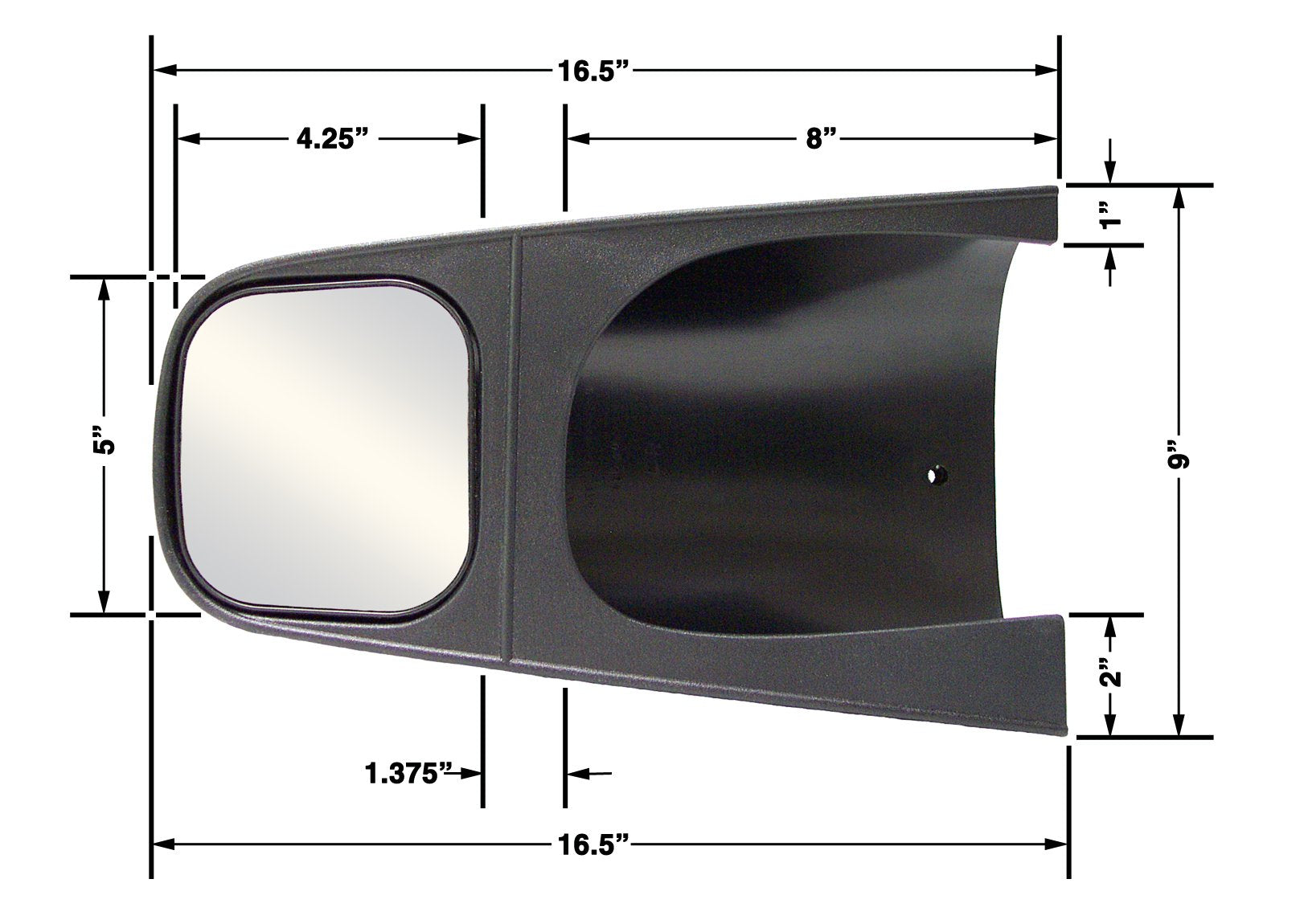 CIPA Custom Towing Mirror 11600 - Ford/Lincoln, Pair, chrome