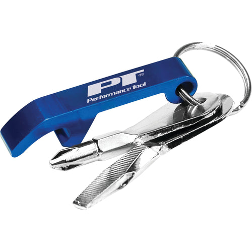 W3201 Performance Tool Phillips #2 and 1/4-Inch Slotted Drivers with Anodized Aluminum Bottle Opener in Small Fishbowl - US Patents D673370 and D685580