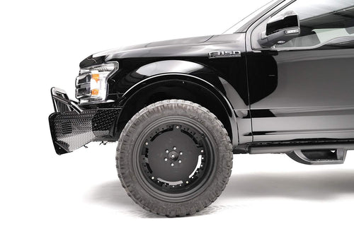 F150 18-C Black Steel Full Pre-Runner with Tow Hooks