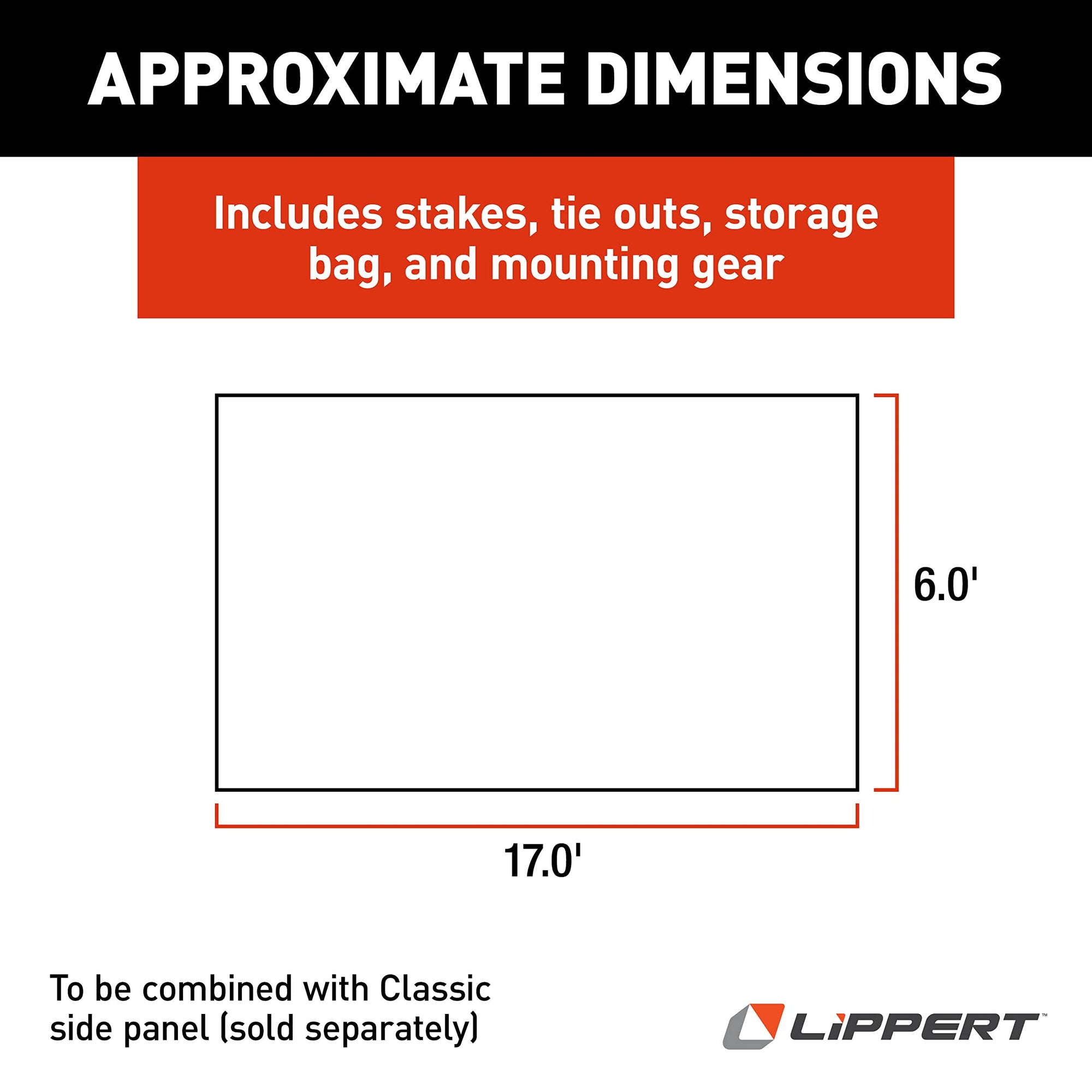 Classic Shade Solera Front Panel for 5th Wheel, Travel Trailer and Motorhome RV Awnings, 6' x 17'
