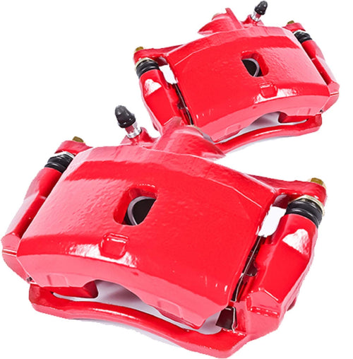 Power Stop Pair of High-Temp Red Powder Coated Front Calipers For Mazda 6 2003-2005 [Model Specific]