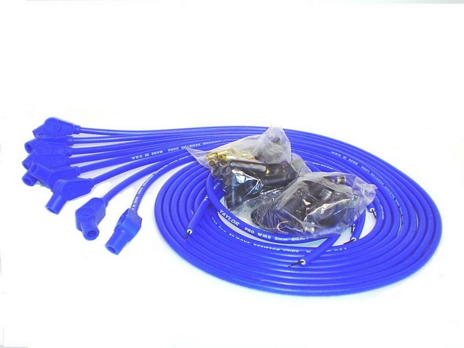 8mm Pro Wire Taylor Cable Blue Spark Plug Wire Set 70653
