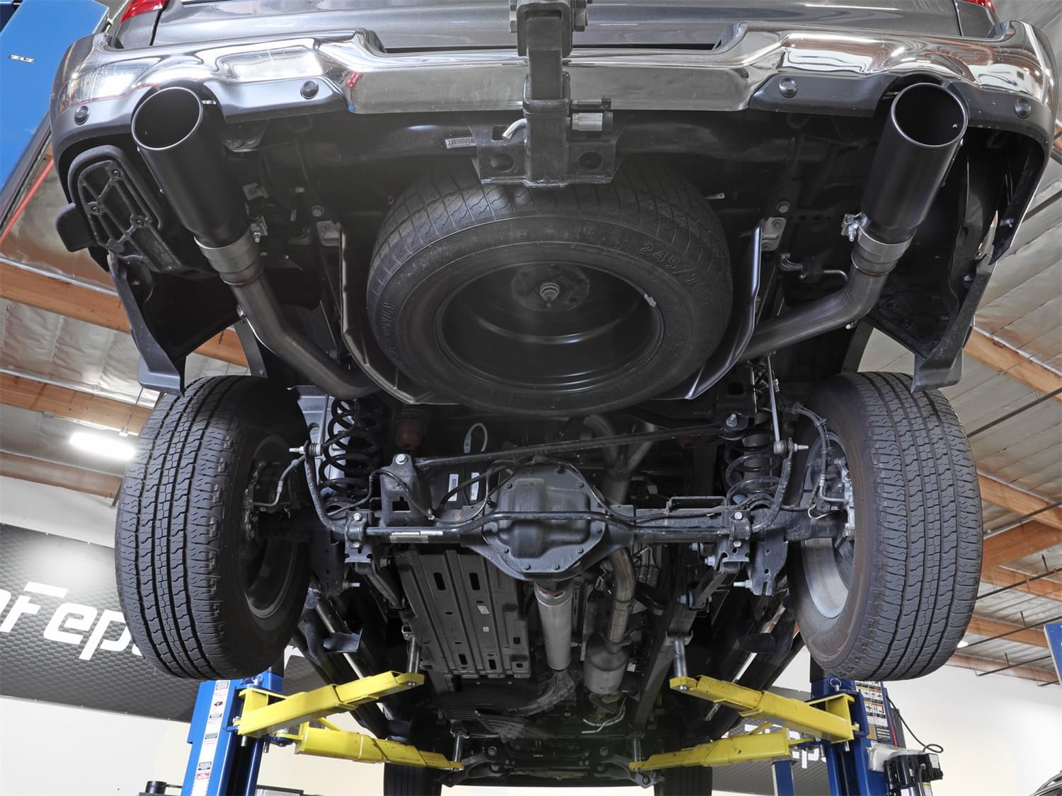 aFe Power 3 IN Large Bore-HD 409 Stainless Steel DPF-Back Exhaust System w/Black Tip RAM 1500 20-21 V6-3.0L (td) 49-42080-B