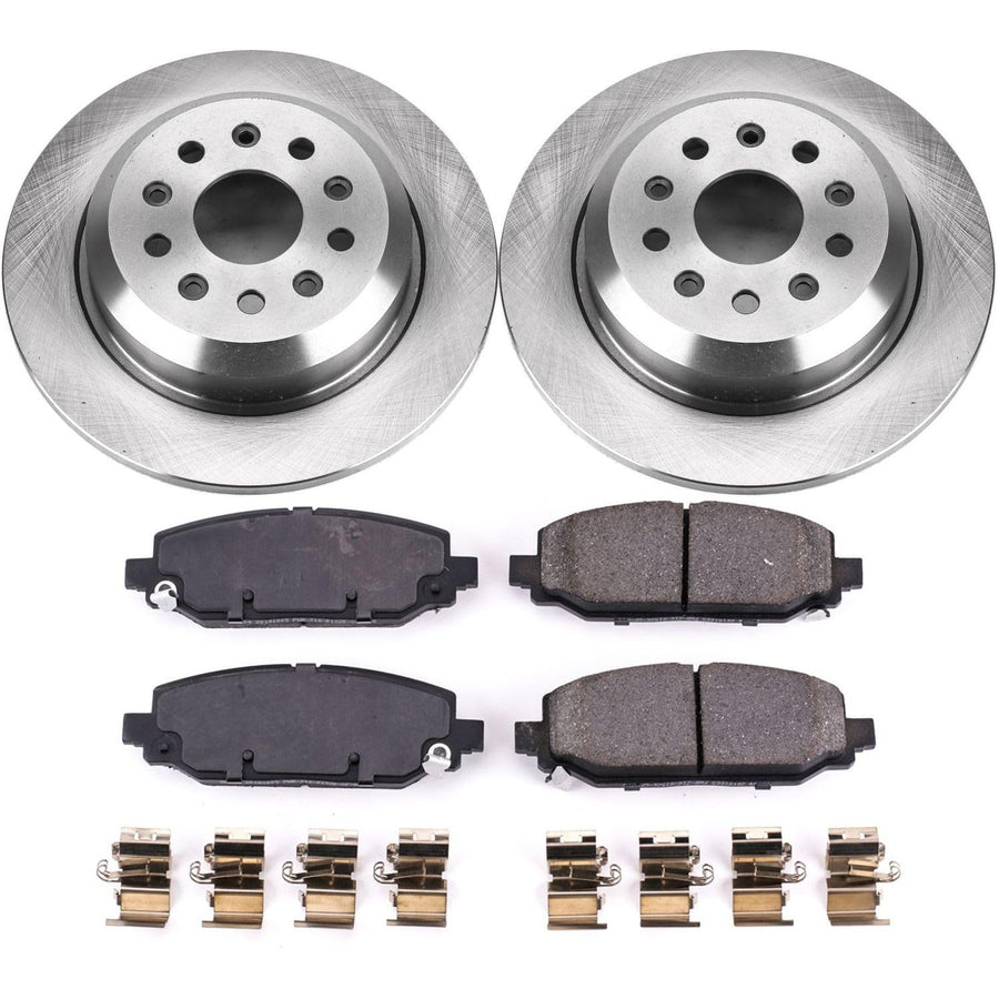 Power Stop KOE7942 Rear Replacement Brake Kit-OE Brake Rotors & Ceramic Brake Pads For Jeep Wrangler 2018-2022 [Model Specific]