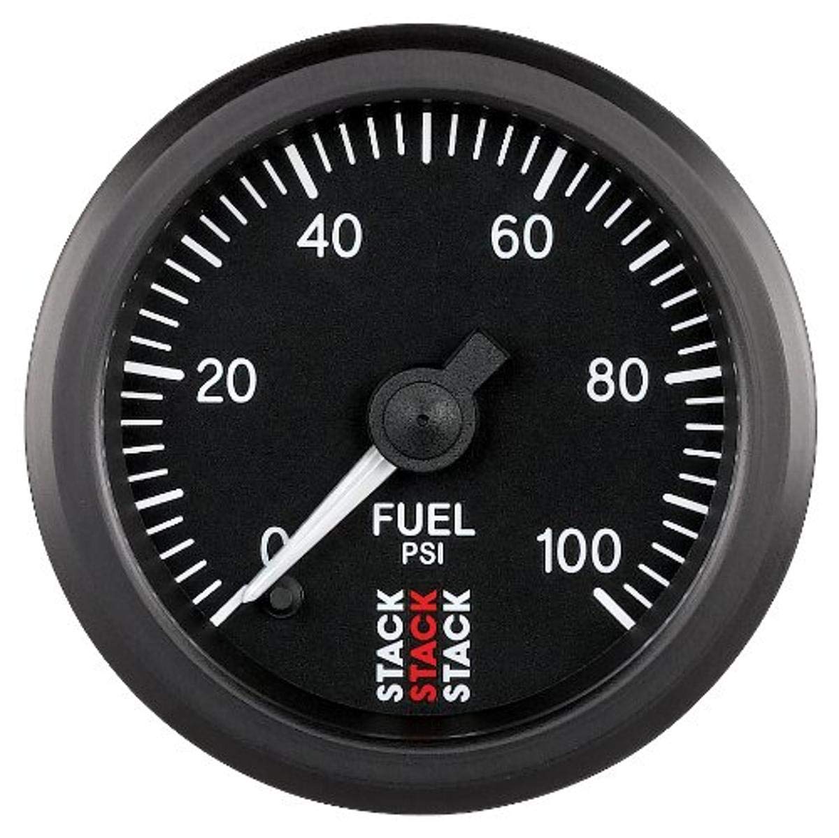 52mm Stack ST3306 Black 1/8" NPTF Male 0-100 PSI Professional Stepper Motor Fuel Pressure Gauge