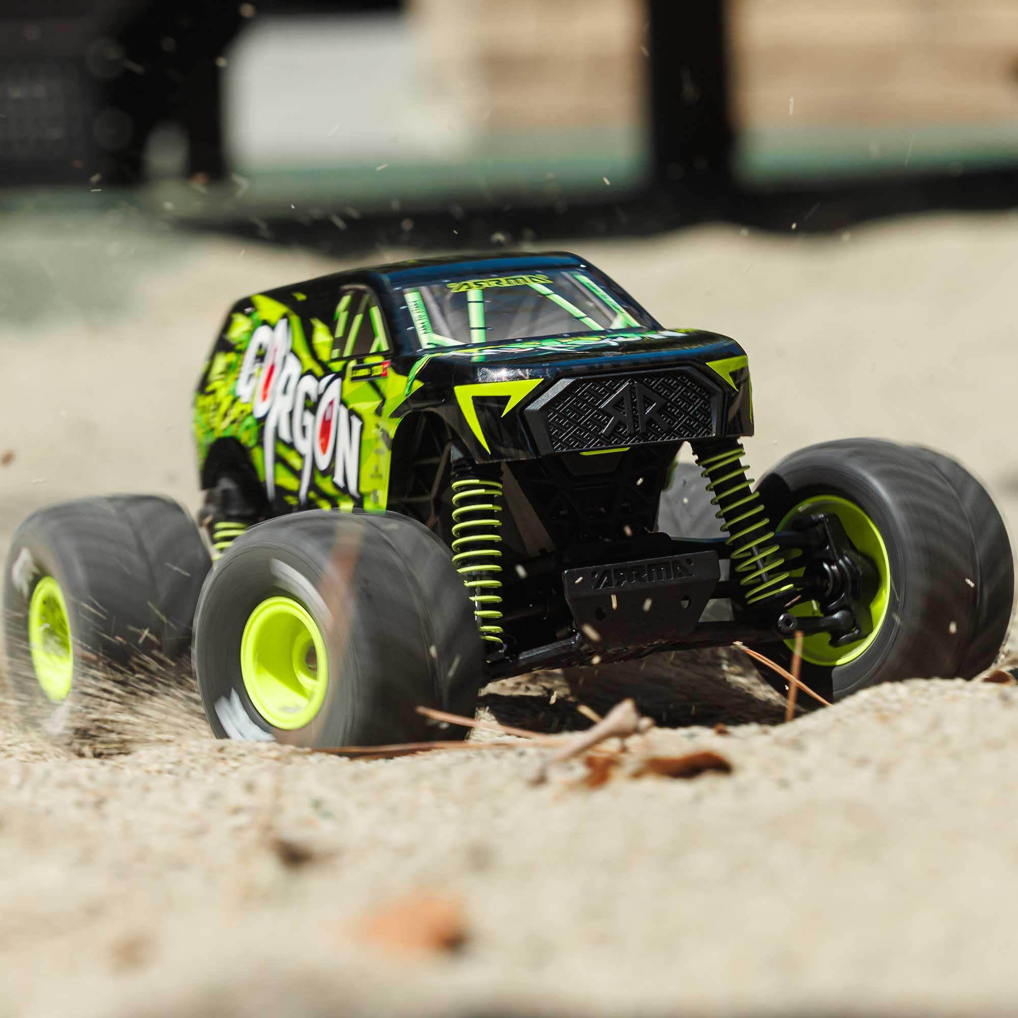 ARRMA 1/16 Gorgon GROM RC Truck 4X4 RTR Brushed Monster Truck (Battery & Charger Included), Yellow, ARA2130T1