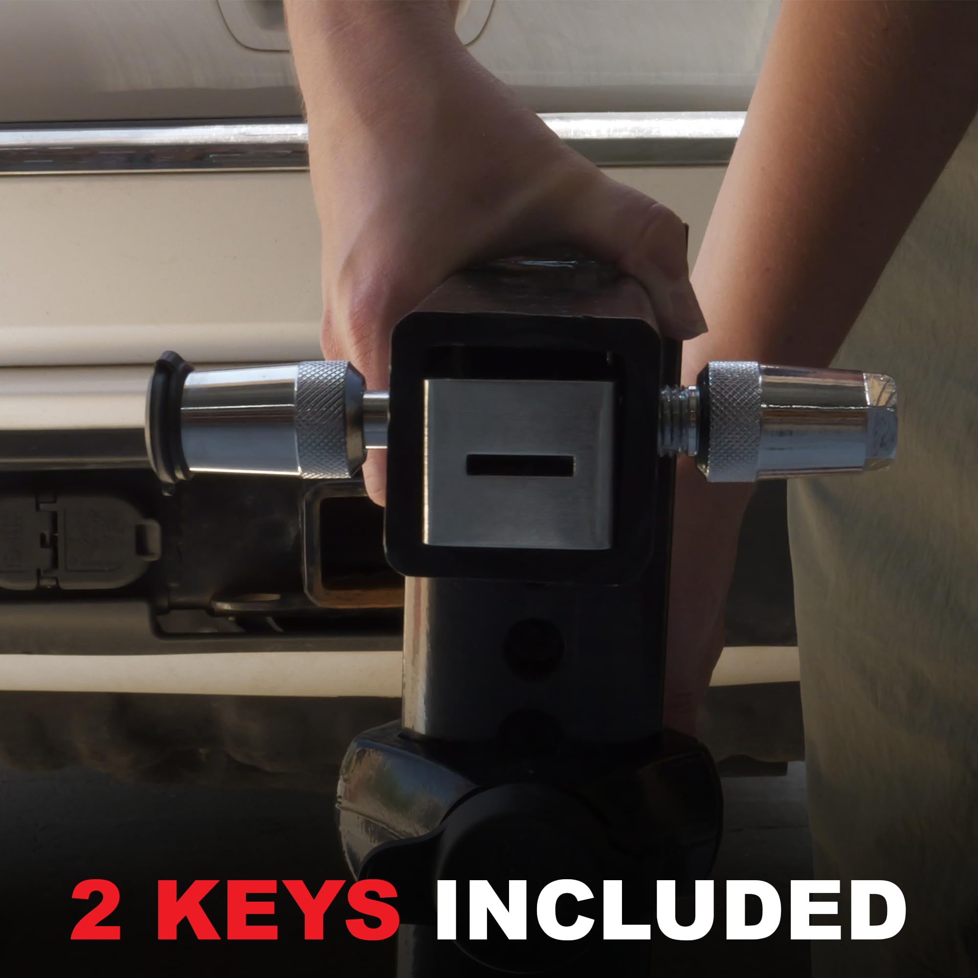 TAR300 – Trimax – 5/8" Anti-Rattle Hitch Pin – Hollow Core Locking Pin, Reduces Wobble, Fits 2" Receivers, Includes Installation Wrench and 2 Keys