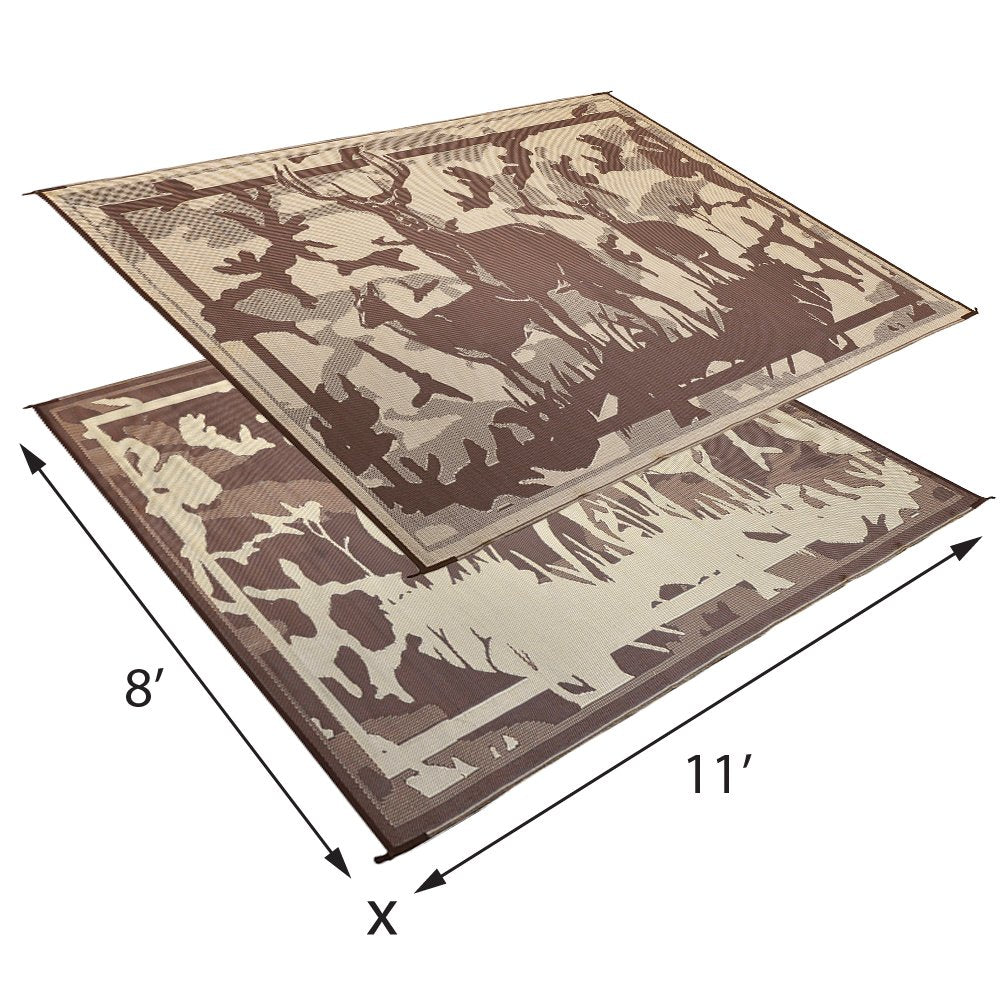 Camping Stylish HC8117 Desert Camo/beige 8'x11' Camo Deer Mat, 1 Pack