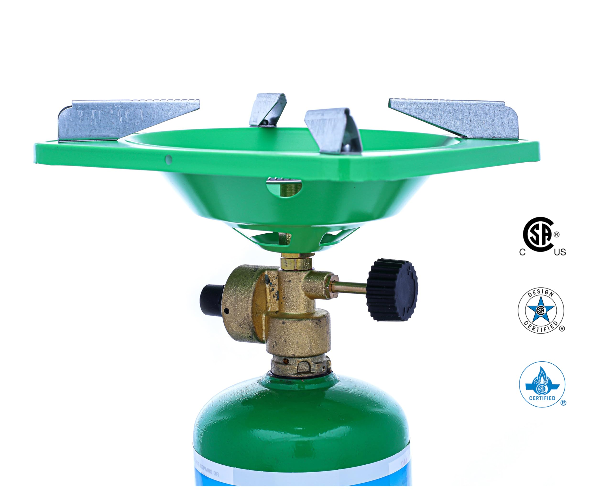 Portable Flame King YSNVT-508 Camping BottleTop Stove with Stable Lightweight Base Stand, Great for Outdoor Cooking, Backpacking, Compatible with 1LB Propane Gas Bottle
