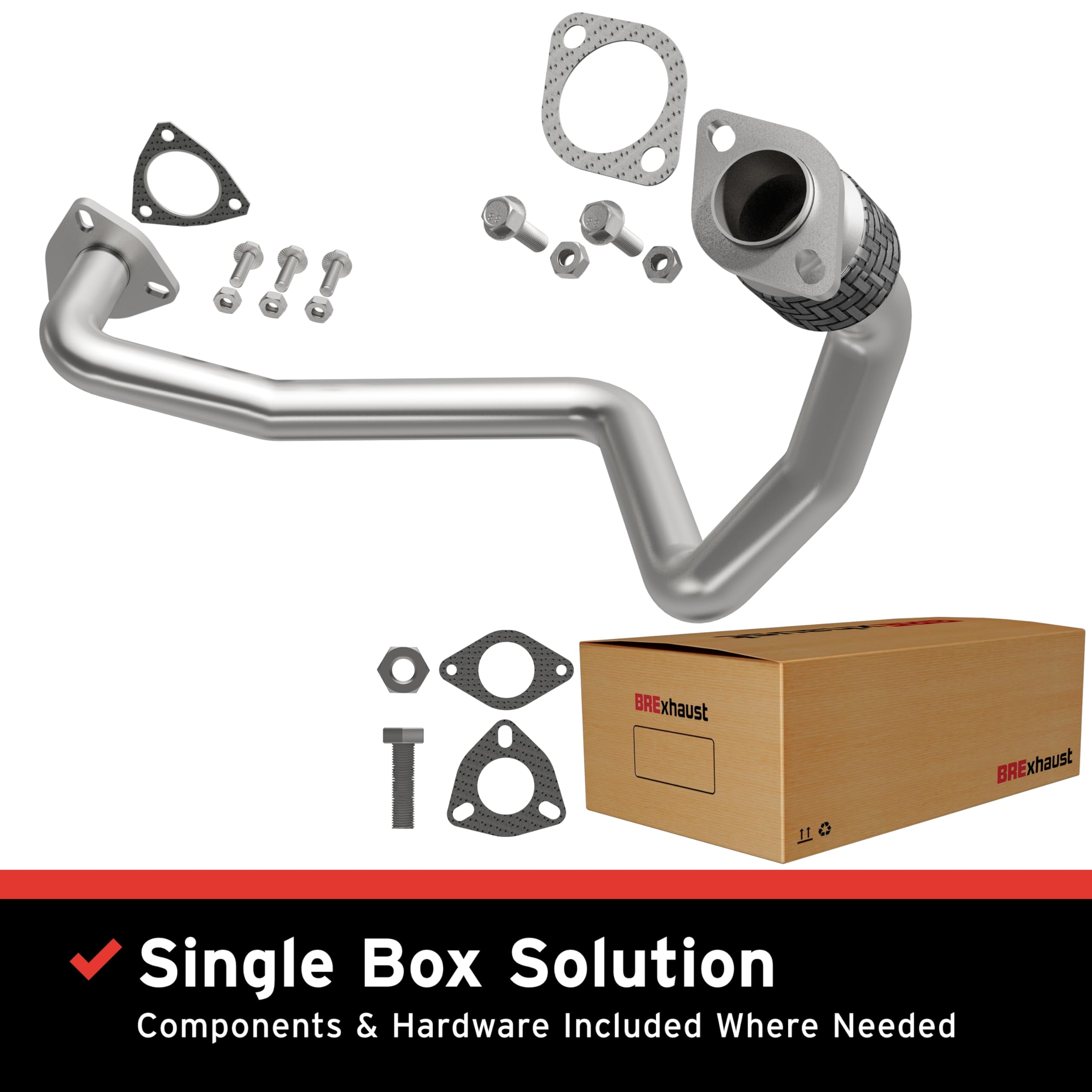 Replacement BRExhaust Front Pipe Kit 107-0160: Direct-Fit, Compatible with 96-00 Hombre, S10, Sonoma 2.2L