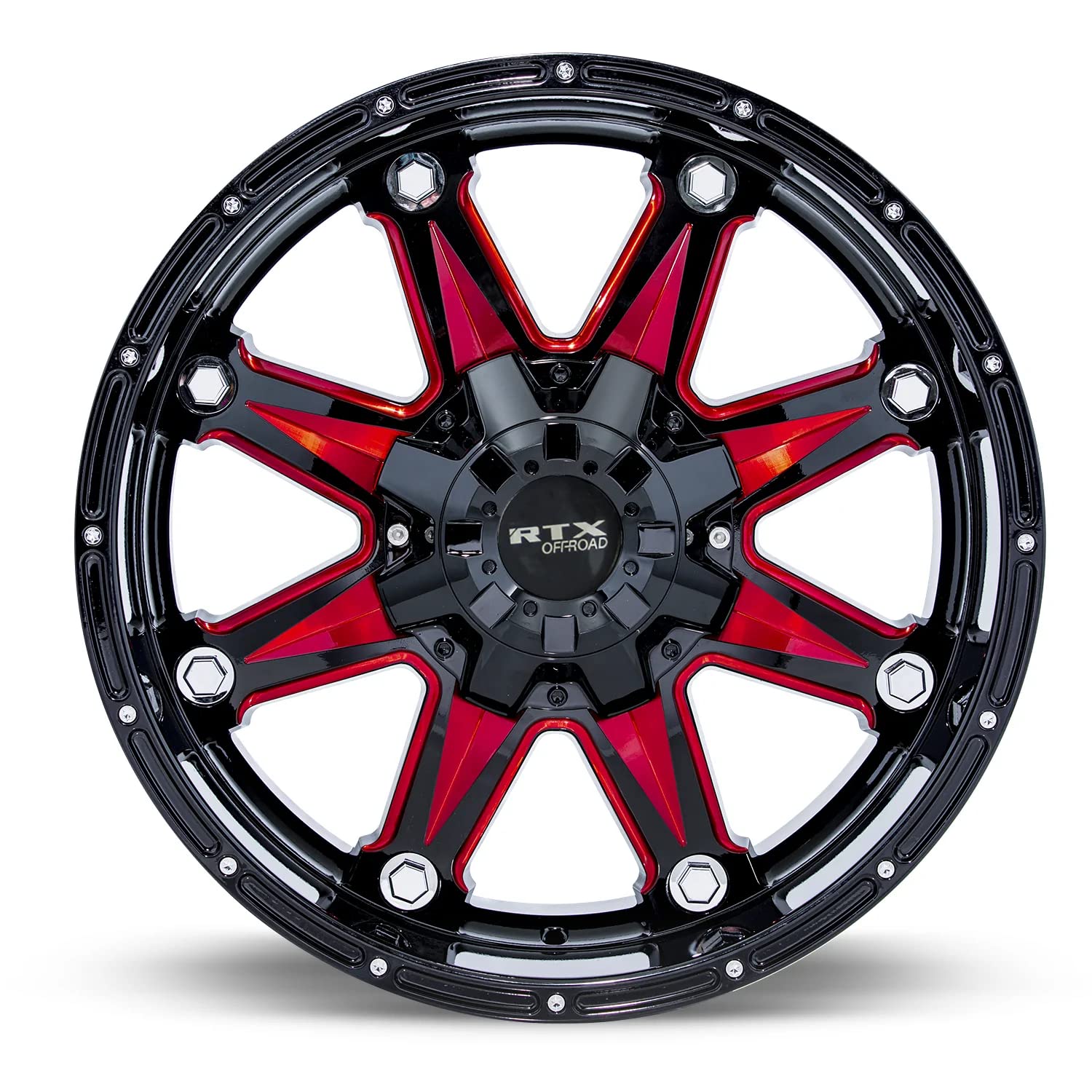 OFFROAD RTX Spine, 18 x 9, 6 x 135/139.7, 10, 87, Black/RED 081996