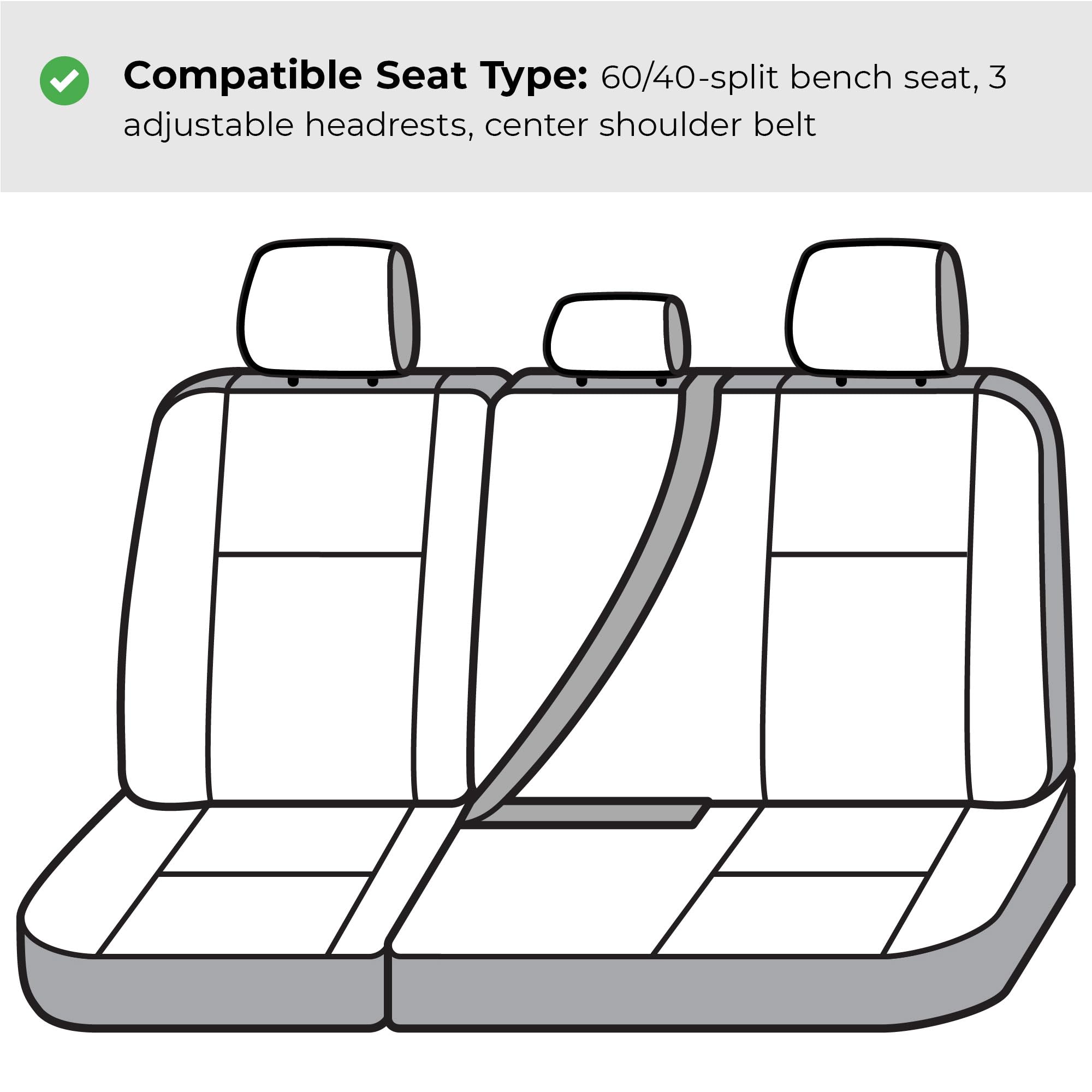 Covercraft Custom Seat Covers Carhartt SeatSaver | Fits 2024-2025 Toyota Tacoma (Excludes Hybrid) | 2nd Row 60/40 Bench Seat, Duckweave Gravel