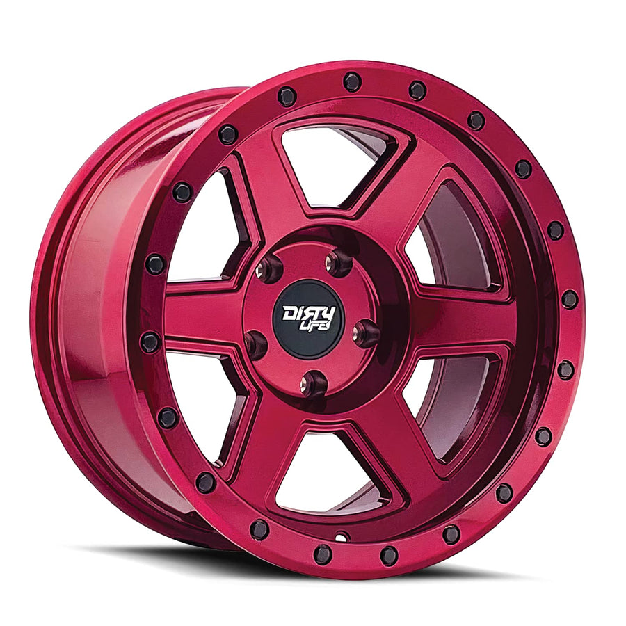 17x9 Dirty Life 9315 Compound 5x5.5" -12mm Candy Red Wheel Rim 17" Inch