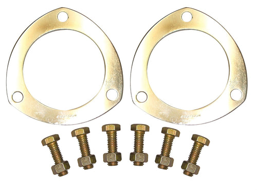 3-Hole Collector Gasket Kit Proform 67927 with Bolts and Nuts 3" Diameter Malleable Aluminum