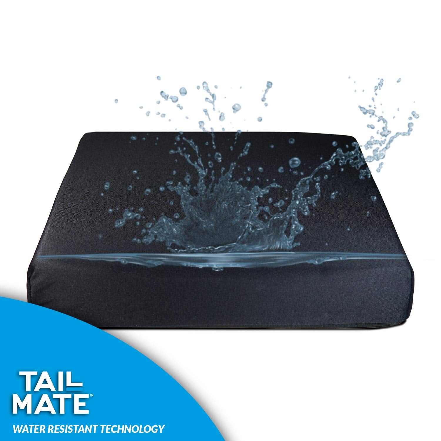 Gelcore Tail Mate Premium Seat Cushion – Non-Slip Gel Seat Cushion for Office Chairs, Car Seats, and More, Sciatica and Back Pain Relief