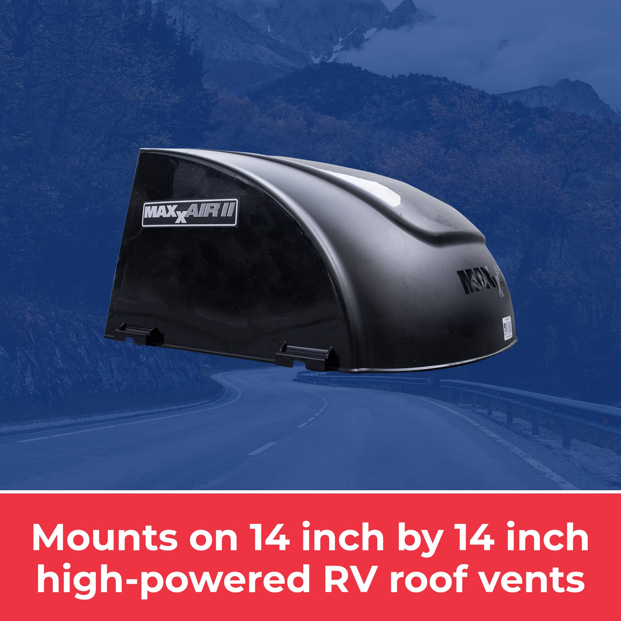 Maxx II MAXXAIR 00-933082 Standard Vent Cover, One Piece Design, Super Tough Wind Resistant Cover for Roof Vents, Black