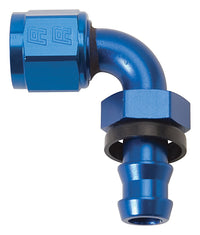 Russell Edelbrock 624170 Twist-Lok Red/Blue Anodized Aluminum -8AN 90-Degree Hose End