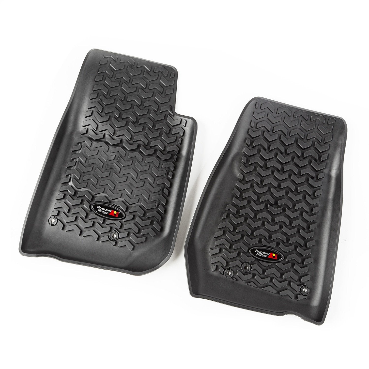 Rugged Ridge Front Floor Liners for JK/JKU Jeep Wrangler | Black | 12920.03 | Fits 2007-2018 Jeep Wrangler JK/JKU 2-Door and 4-Door
