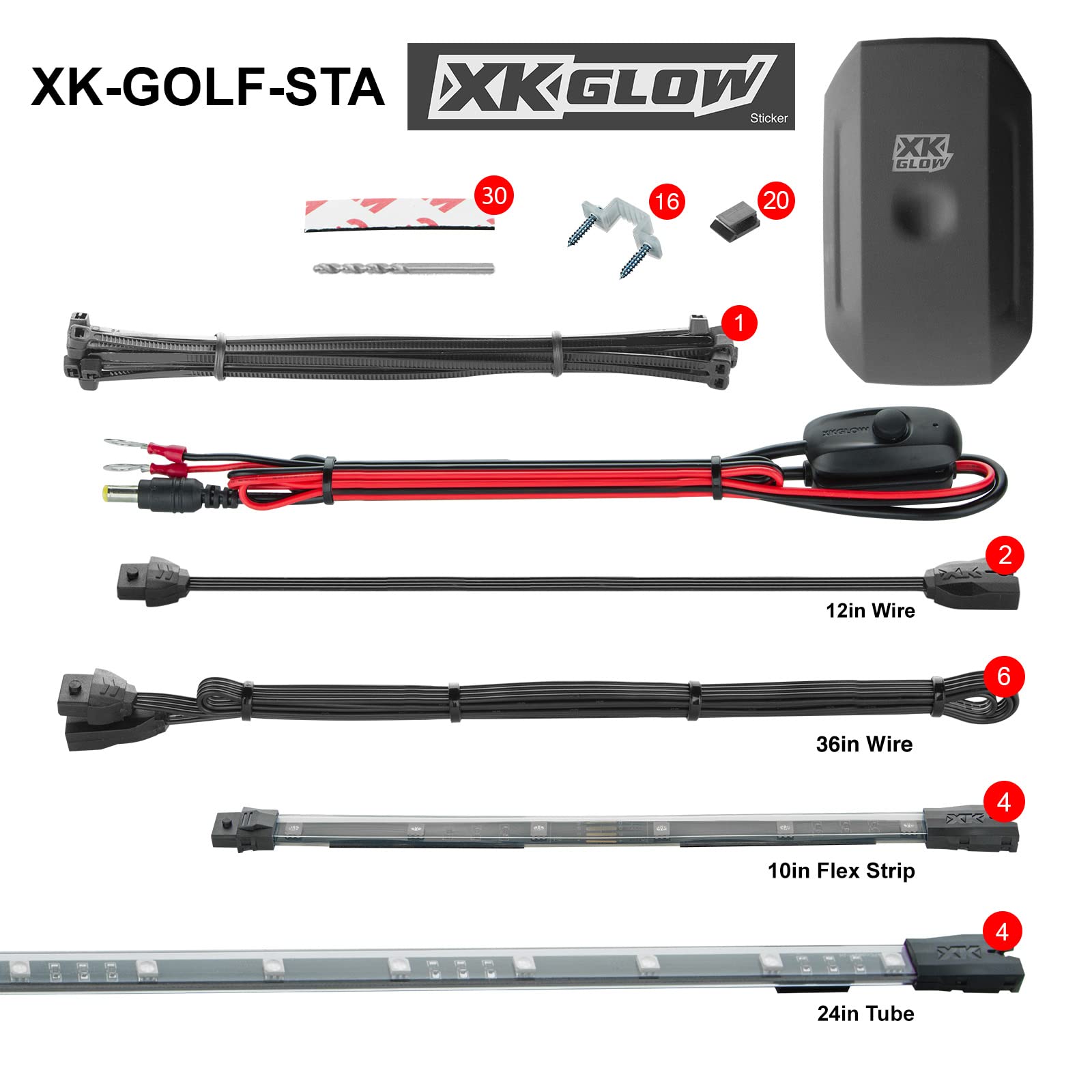 XKGLOW LED Golf Cart Accent Light Kit | XK-Golf-STA Smartphone App