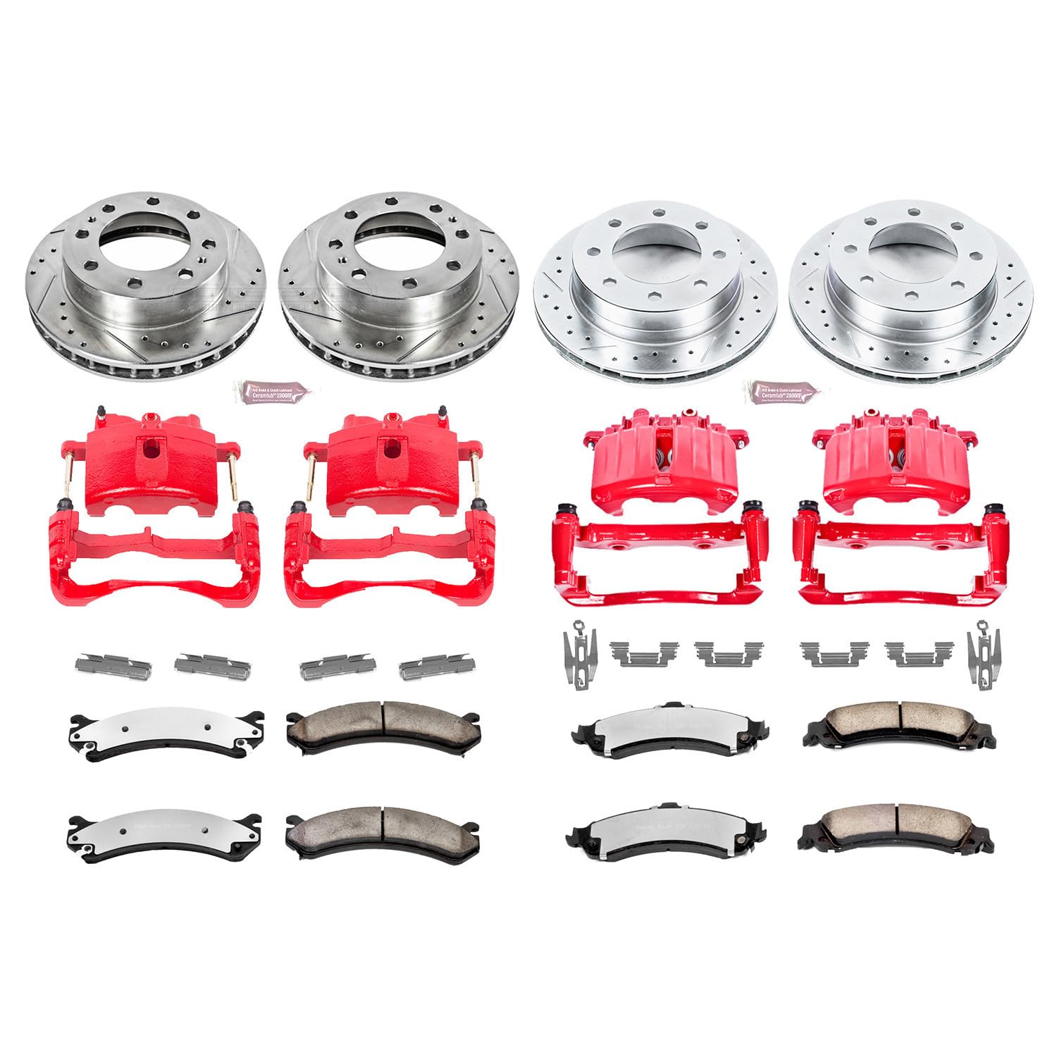 Power Stop Z26 Street Warrior KC699-26 Brake Kit Front Honda For Honda CRX 1990-1991, Honda Civic 1990-2000, Honda Civic del Sol 1993-1997 [Model Specific]
