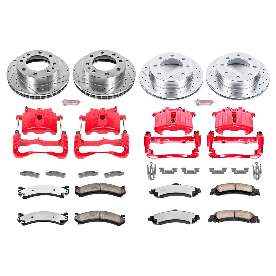 Power Stop Z26 Street Warrior KC699-26 Brake Kit Front Honda For Honda CRX 1990-1991, Honda Civic 1990-2000, Honda Civic del Sol 1993-1997 [Model Specific]