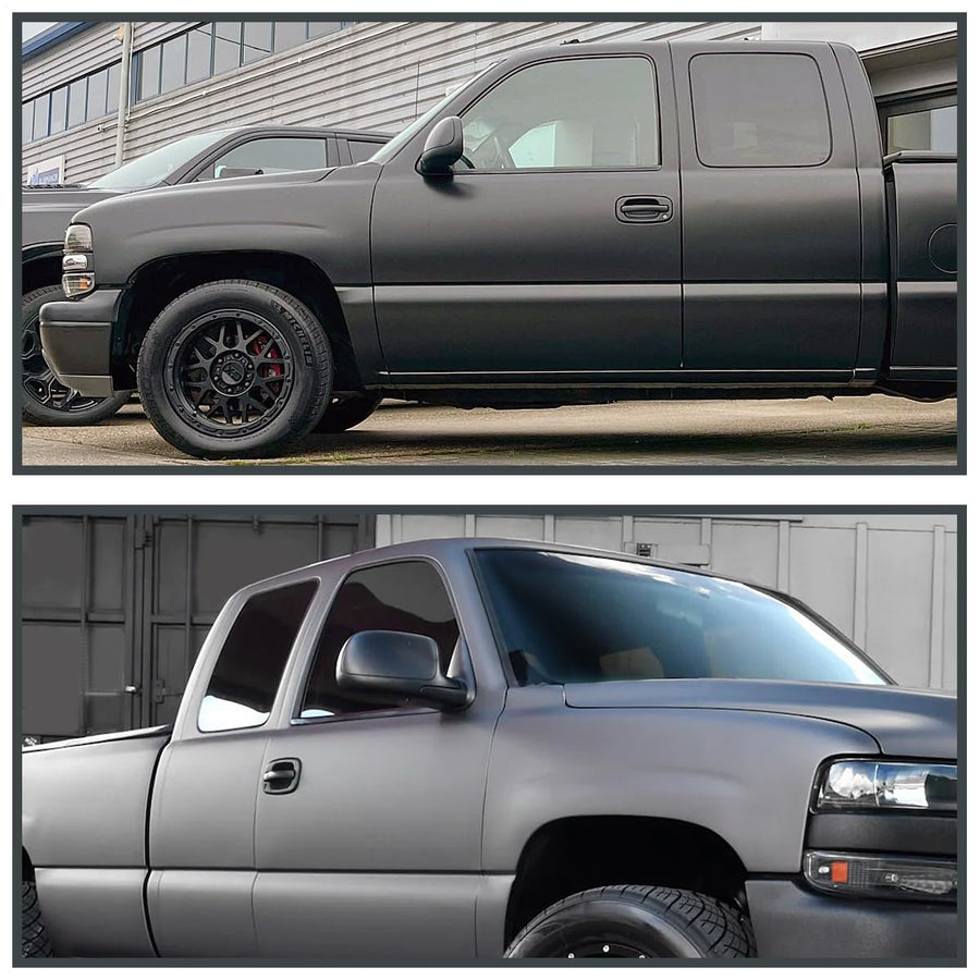 Manual Side Mirrors Spec-D Tuning Black Compatible with 1999-2002 Chevy Silverado, Left + Right Pair
