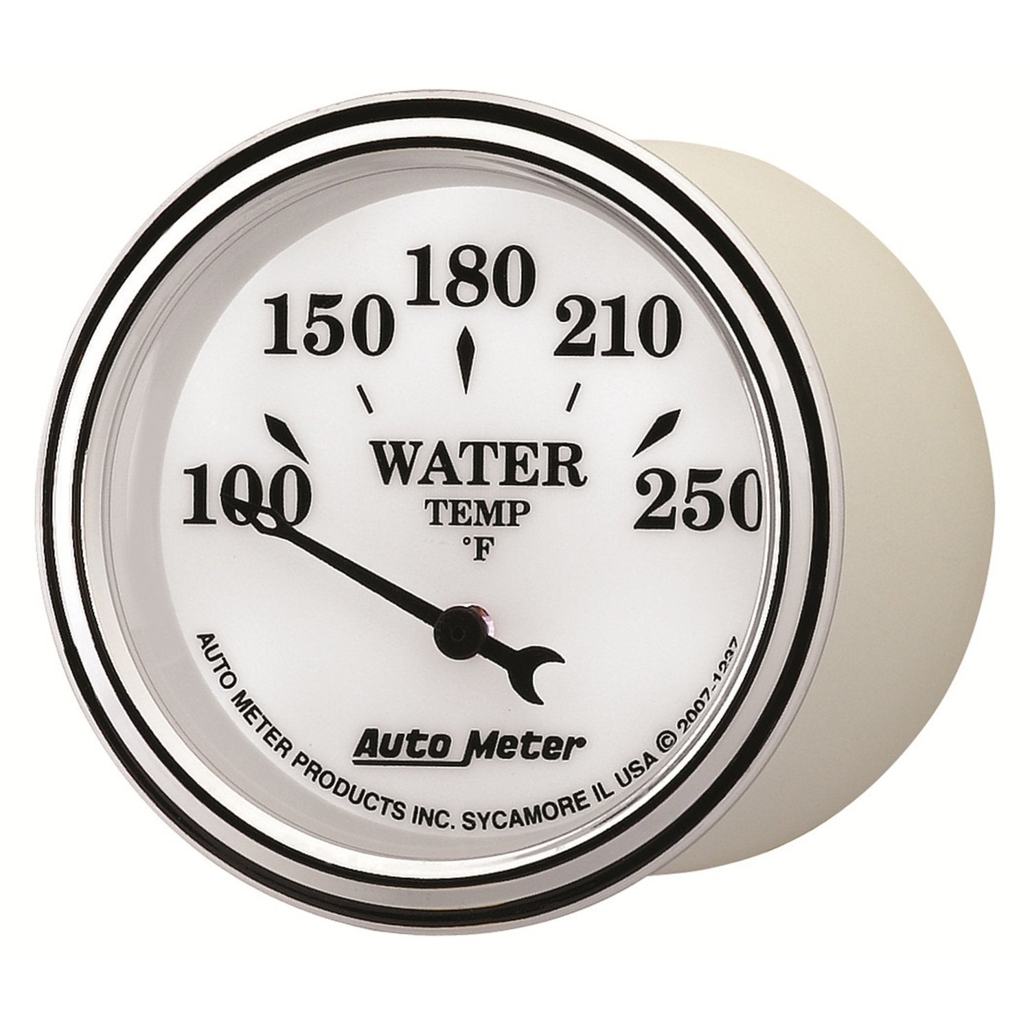 Auto Meter Old Tyme White II 2-1/16" Short Sweep Electric Water Temperature Gauge 1237