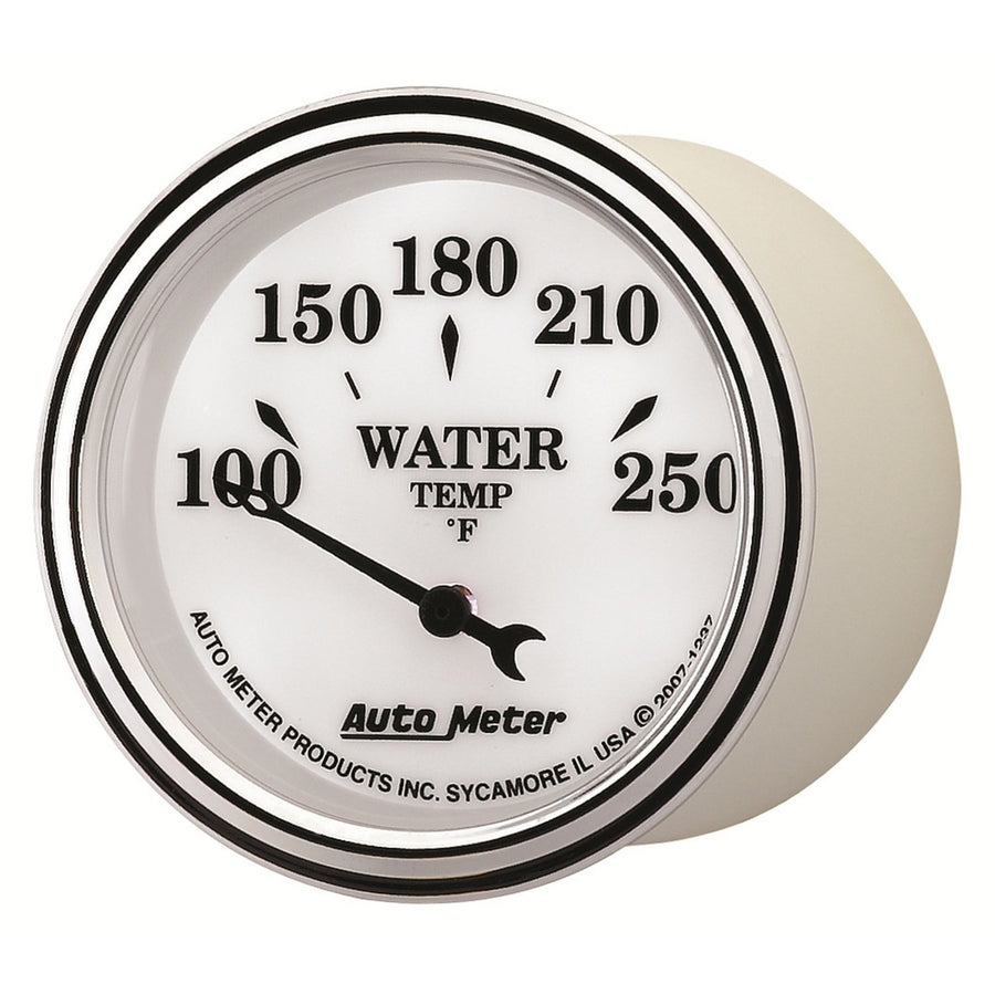 Auto Meter Old Tyme White II 2-1/16" Short Sweep Electric Water Temperature Gauge 1237