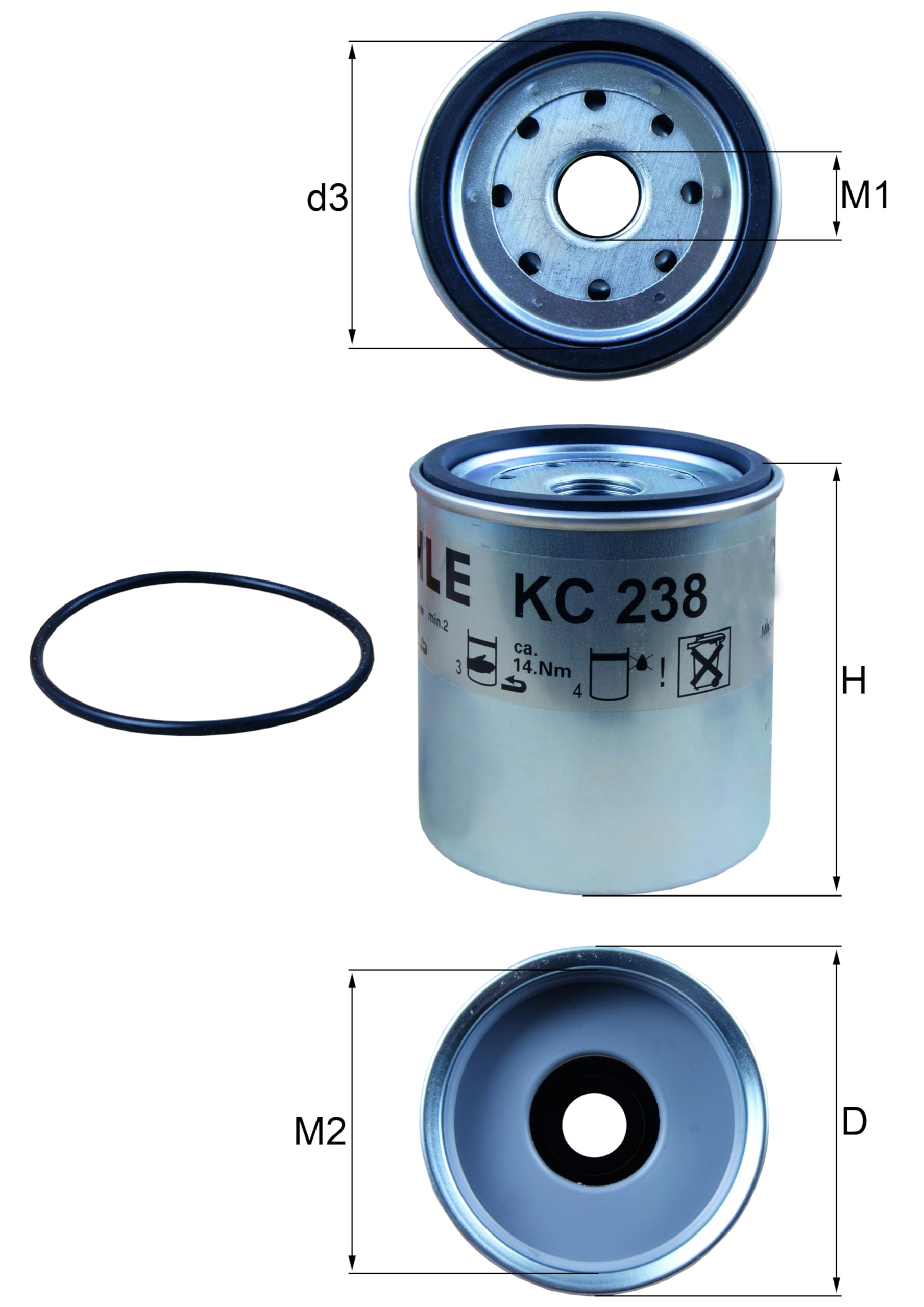 Fuel Filter MAHLE KC 238D