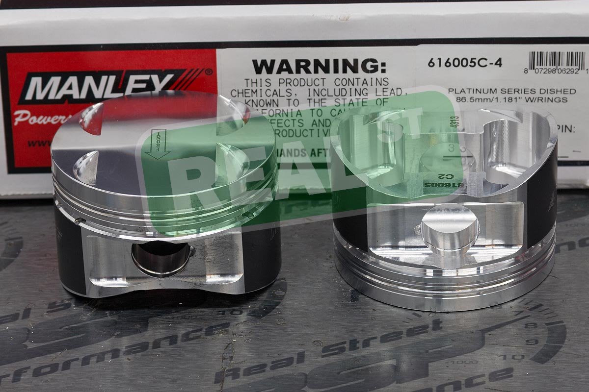 Hyundai Genesis Coupe Manley Performance (616005C-4) 2.0L Turbo 86.0mm +.5mm Oversized Bore 9.3:1 Dish Piston Set with Rings