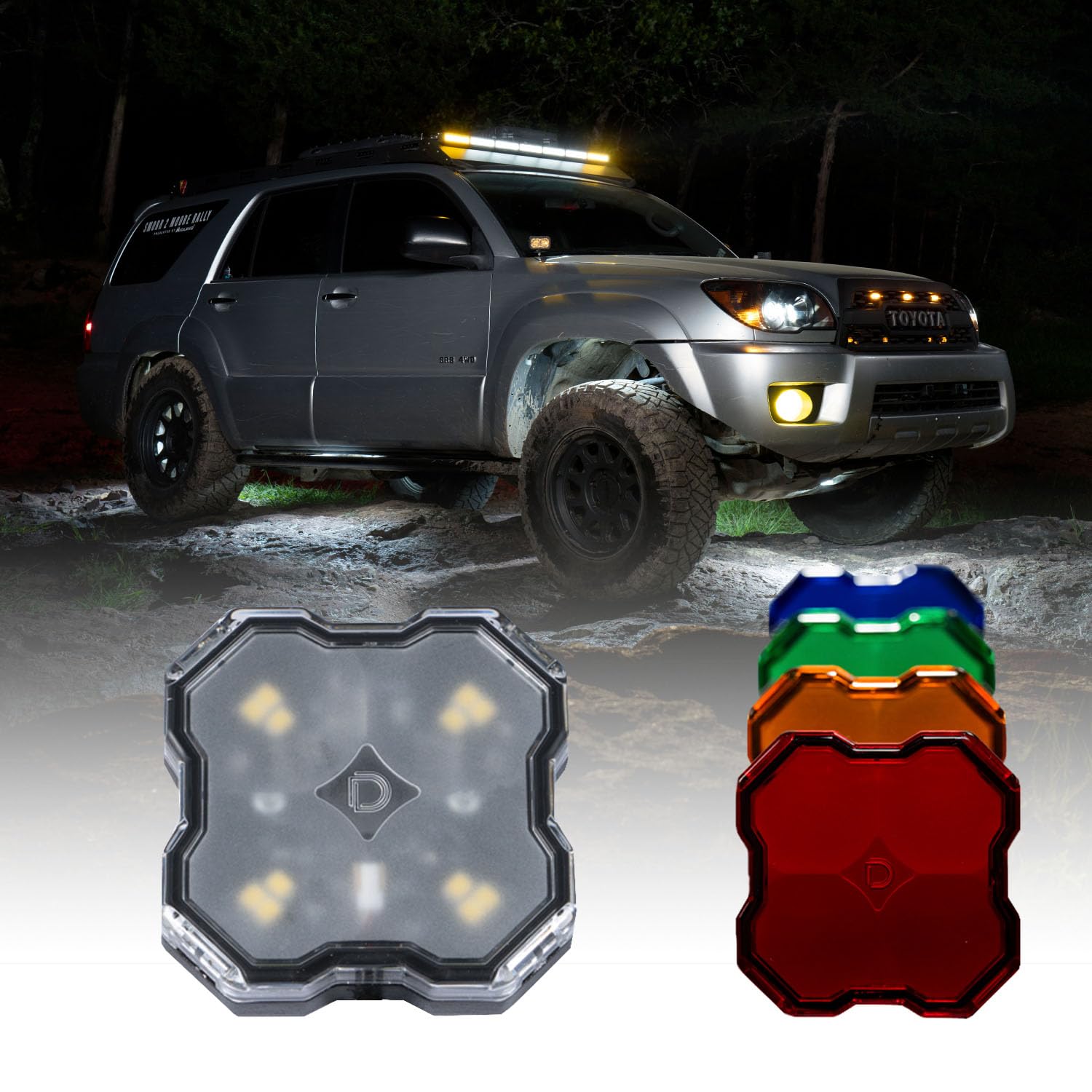 Diode Dynamics LED Stage Series Rock Light (one), White Diffused M8