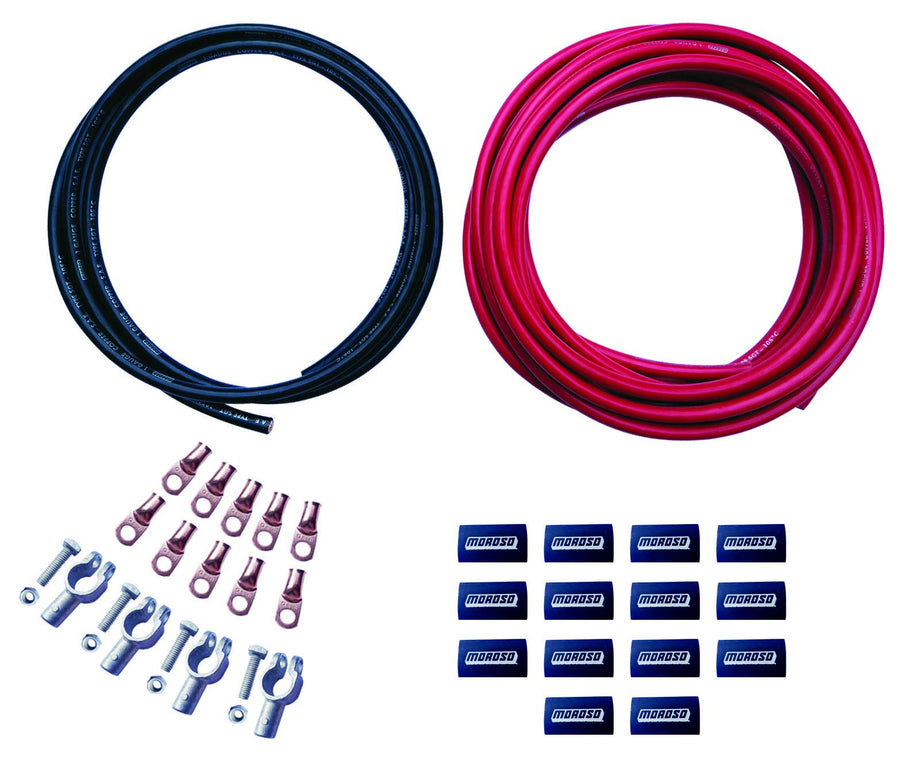 Moroso Remote/Dual 74056 Battery Cable Kit, Includes Cable, Shrinks, and Crimp Terminals