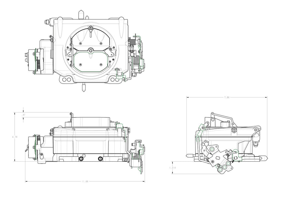 Street Demon Carburetor 1904BK 750 CFM Polymer Bowl Black
