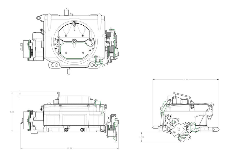 Street Demon Carburetor 1904BK 750 CFM Polymer Bowl Black