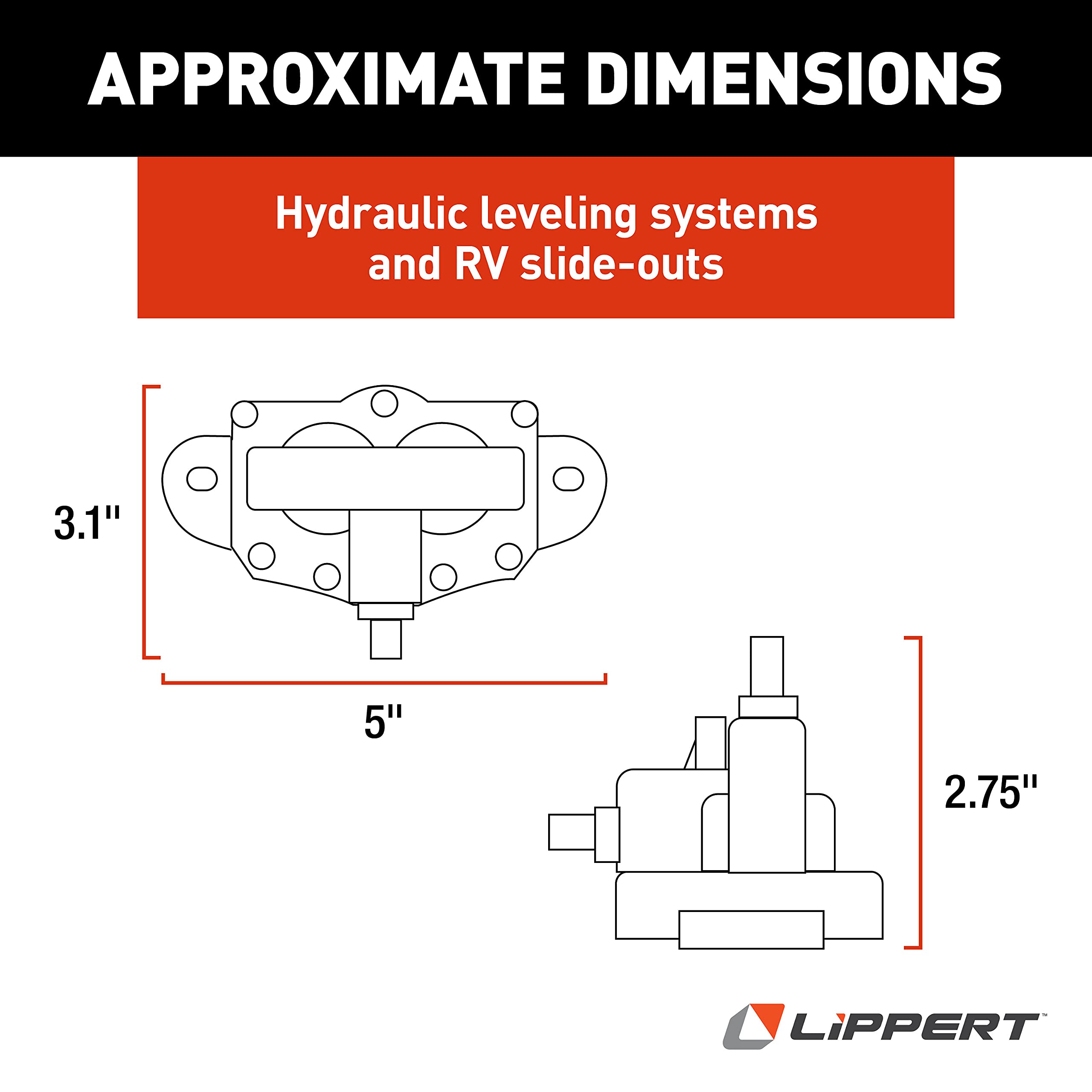 Lippert Dual-Polarity Replacement Reversing Solenoid with Silver / Bronze Alloy Posts for Hydraulic Leveling Systems and RV Slide-Outs - 118246