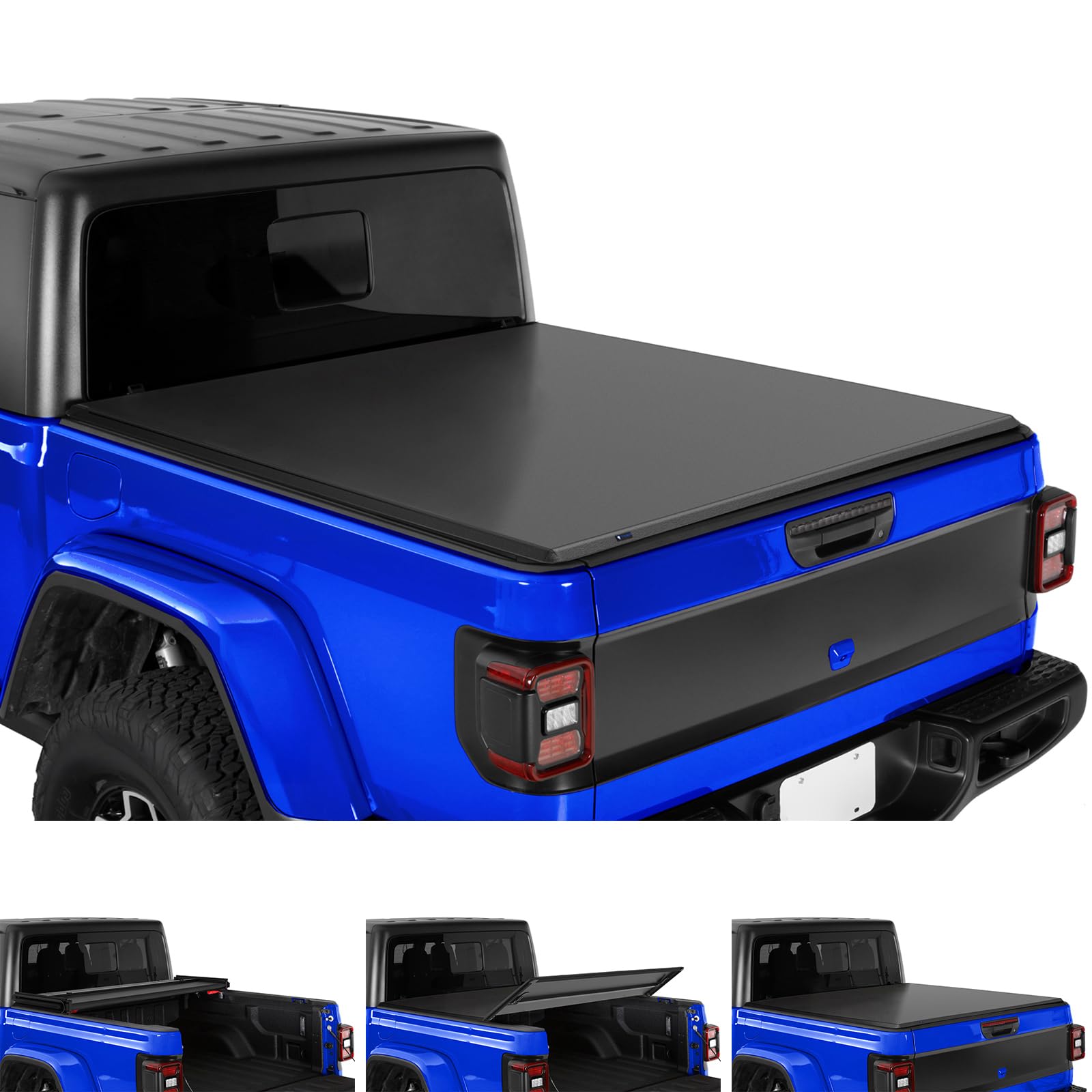 Tyger Auto T3 Truck Bed Soft Tri-fold Cover Compatible with 2020-2026 Jeep Gladiator JT | 5' (60") Bed | TG-BC3J1060