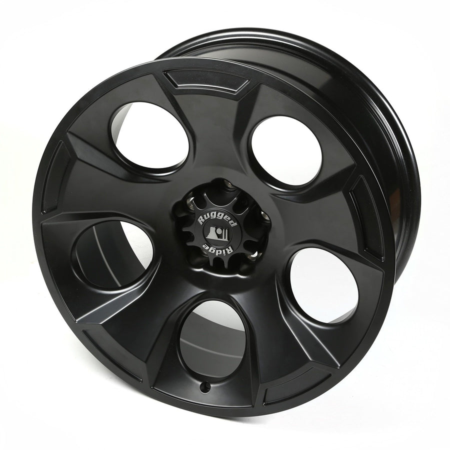 Drakon Rugged Ridge Black Satin Wheel (20 x 9. inches /5 x 127 mm, 12 mm Offset)