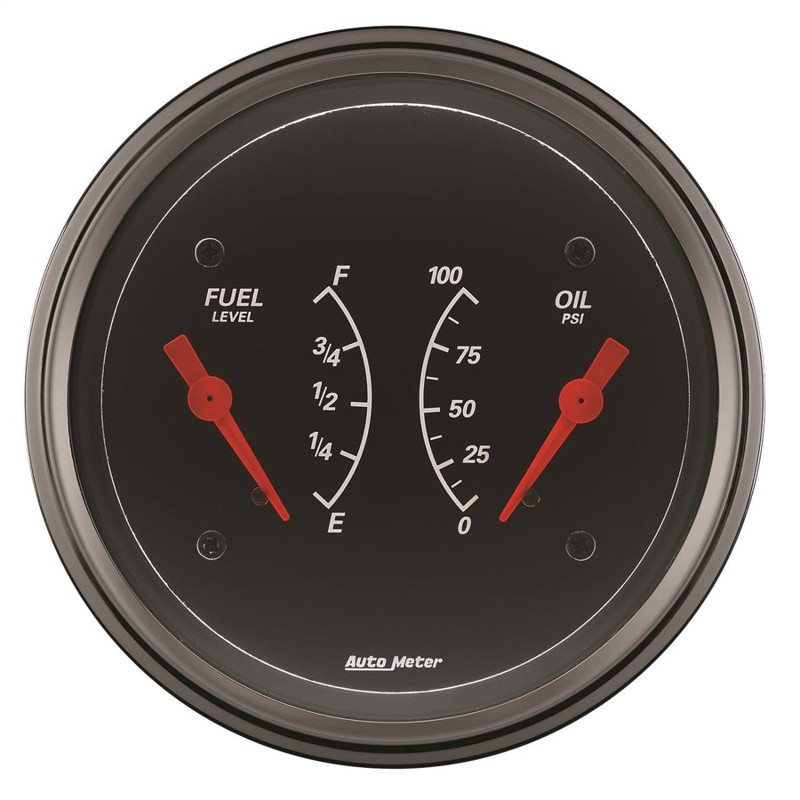 Auto Meter Designer Black Oil/Fuel Dual Gauge 1434