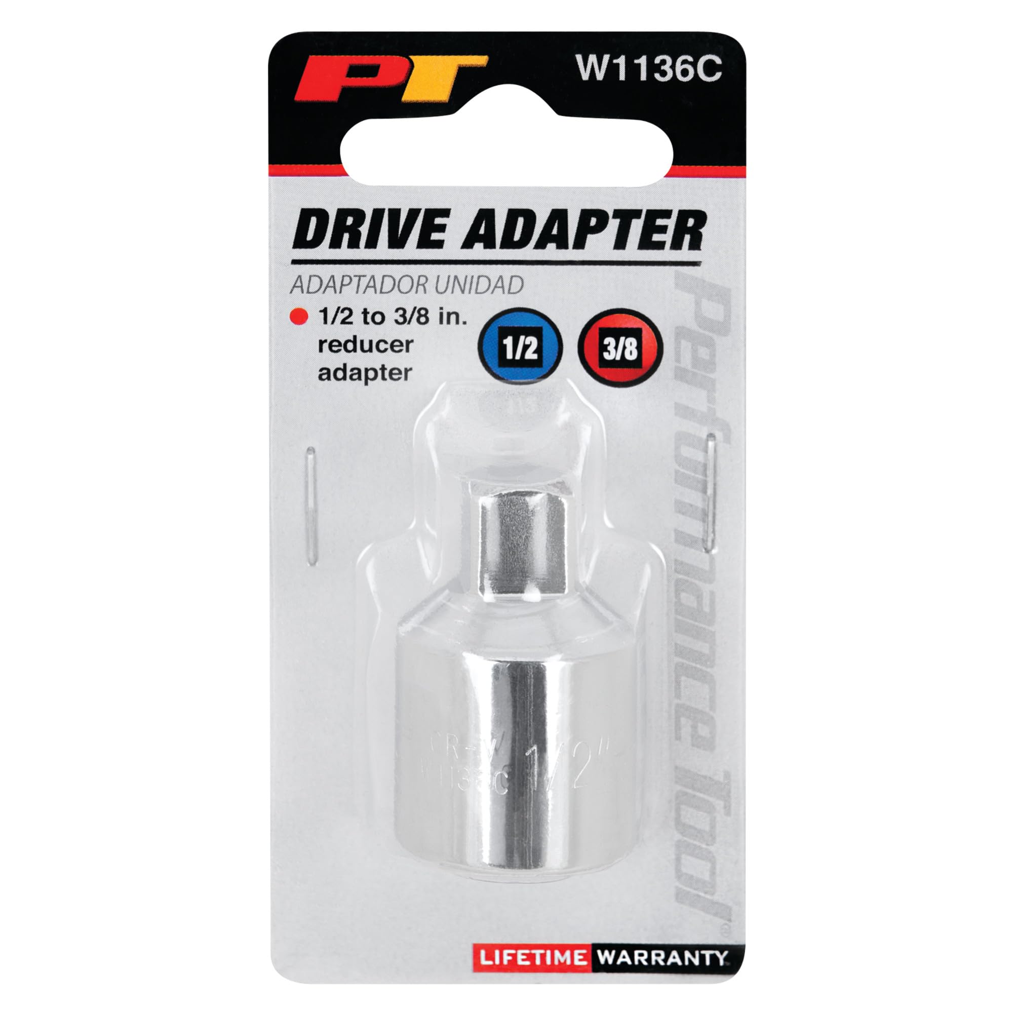 W1136C Performance Tool Reducer Adapter, 1/2-Inch-3/8