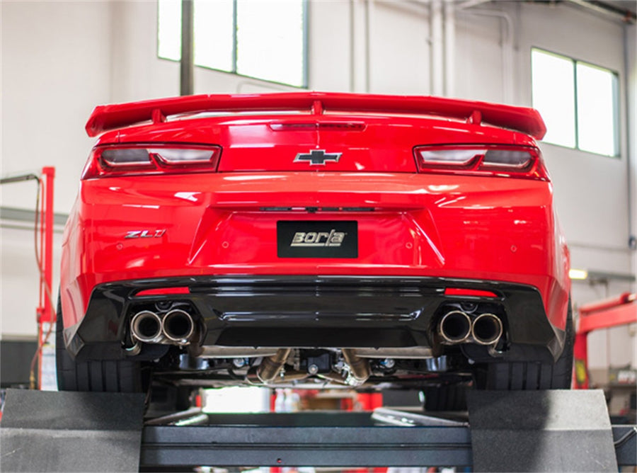 BORLA Cat-Back System 140727 for 2017-2023 Chevrolet Camaro ZL1 6.2L V8 Auto./ Manual Trans. With NPP (dual mode exhaust). NOT Recommended For Convertibles. Installation REQUIRES Cutting O.E. System