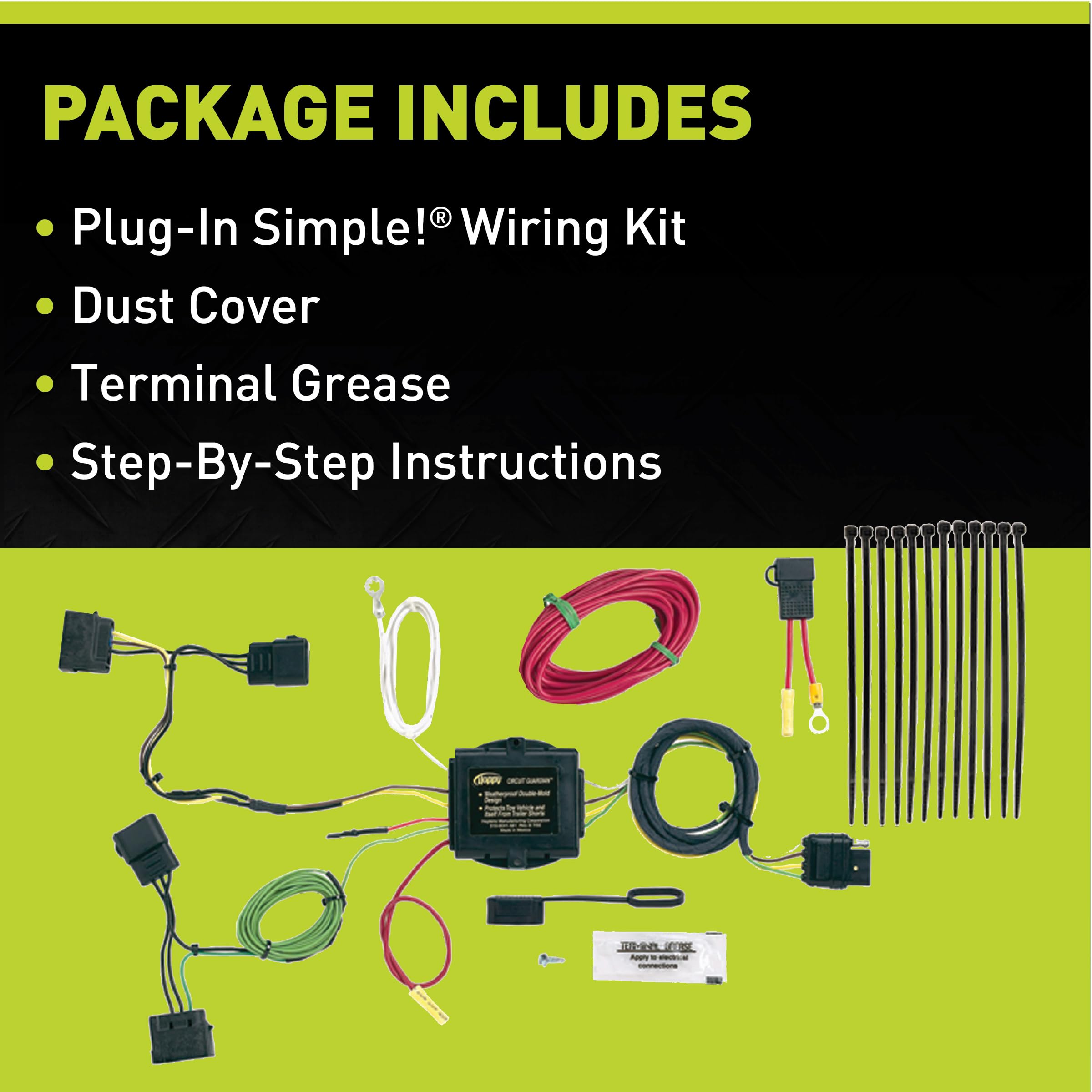 Plug-In Simple Vehicle Wiring Kit Hopkins Towing Solutions 40495, Compatible with Selected Chevrolet, Ford, Lincoln, Mazda and Mercury Models (Please Verify VEHICLE APPLICATION)