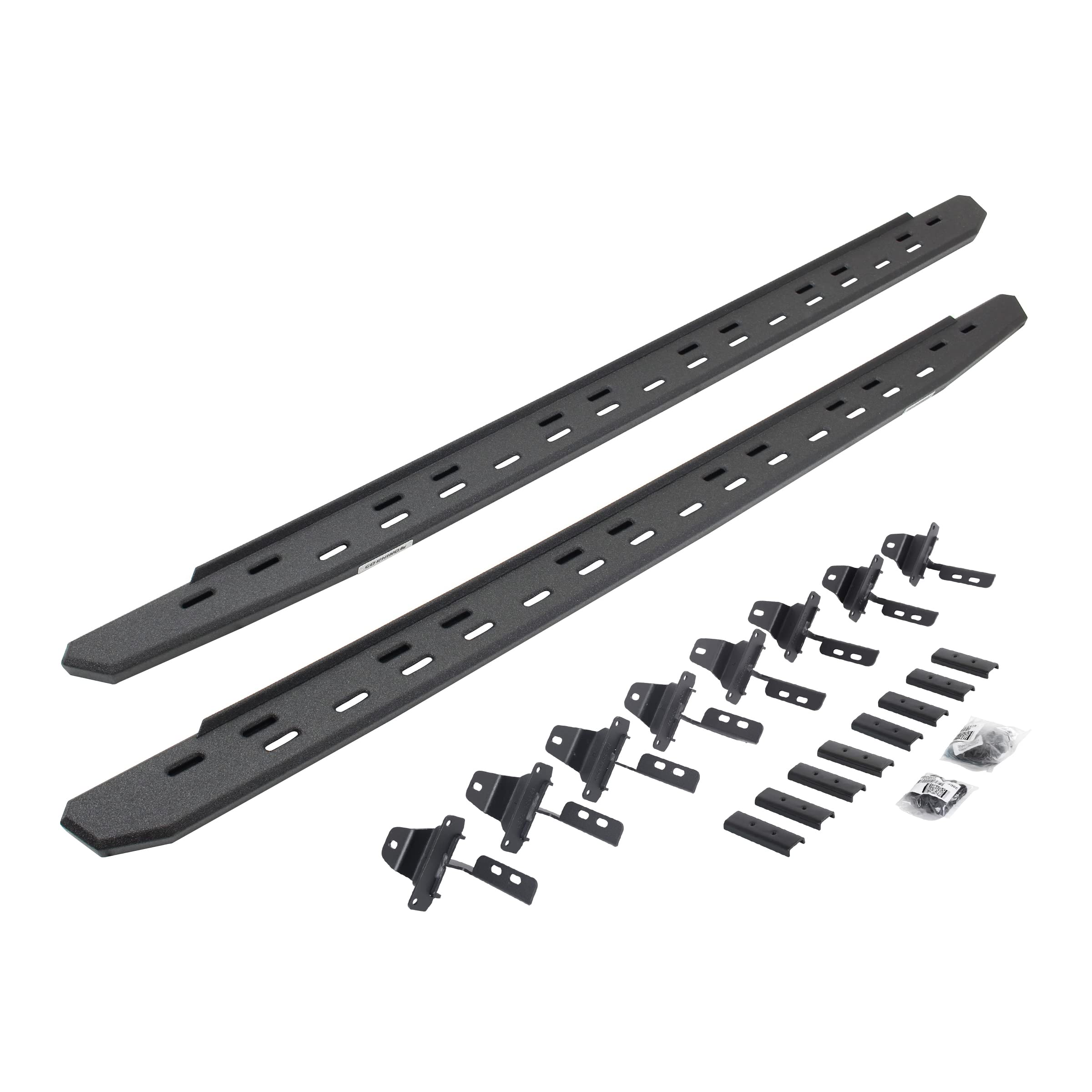 Go Rhino RB30 Running Boards & Slim Brackets | Galvanized Steel, Protective Bedliner Coating | 69651687ST | Fits 2020-2024 Jeep Gladiator, 4-Door