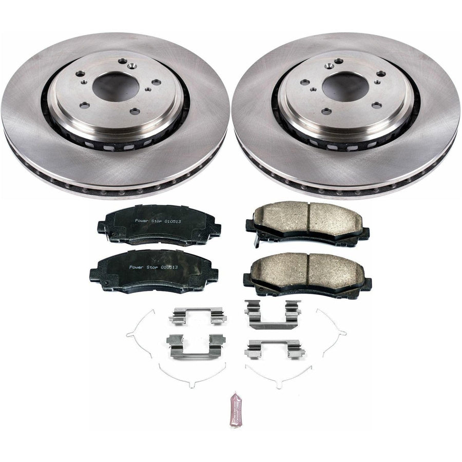 Power Stop KOE7214 Front Replacement Brake Kit-OE Brake Rotors & Ceramic Brake Pads For Acura TLX 2015-2020 [Model Specific]